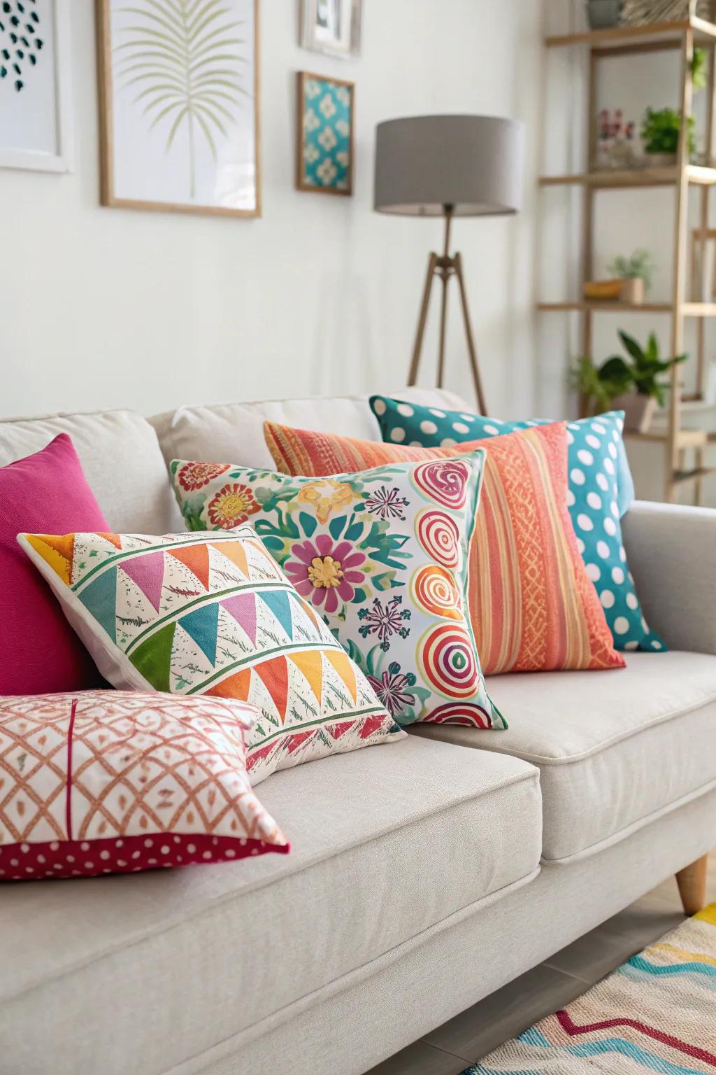 Custom pillow covers bring personality and style to your home.