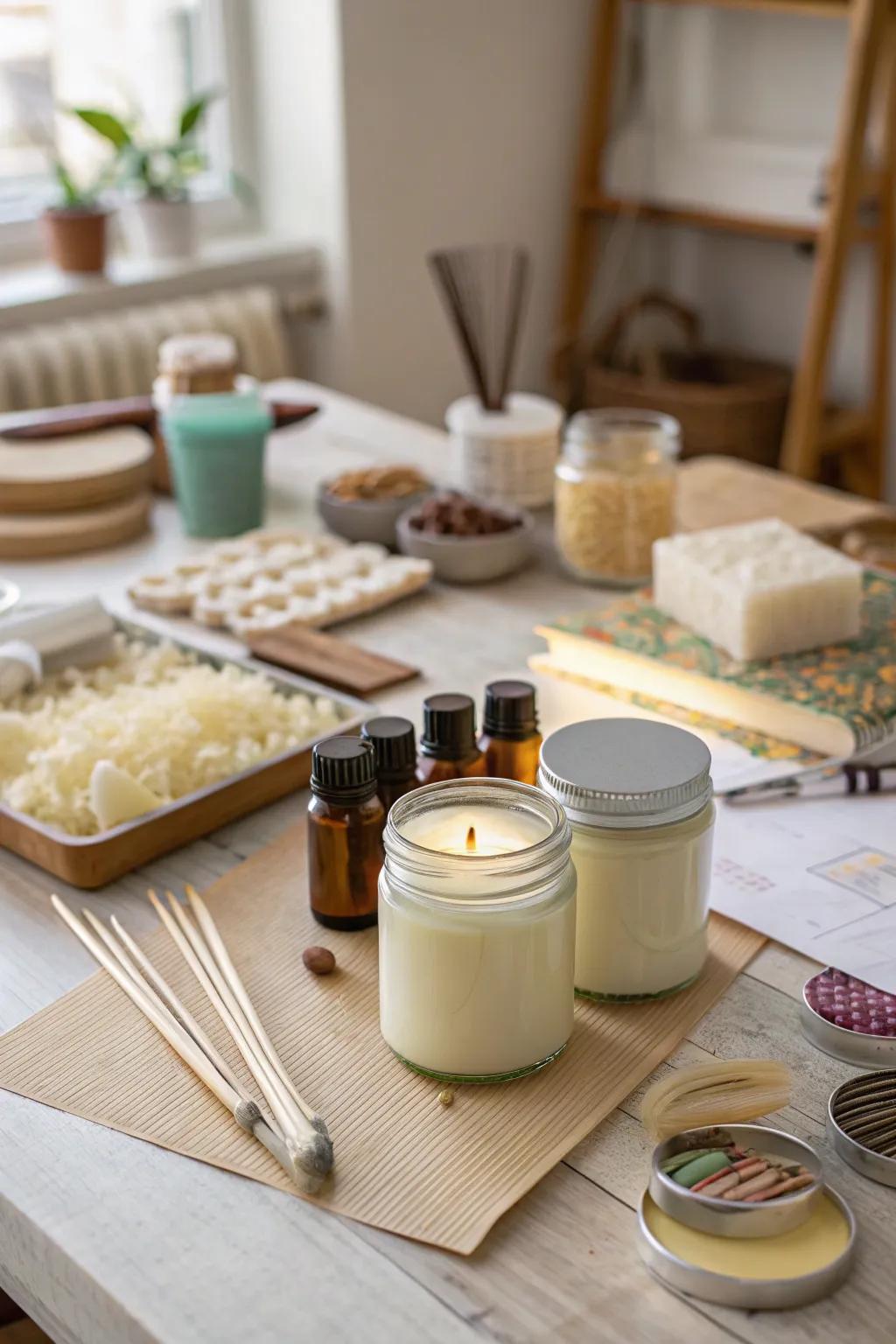 Craft unique scents with a DIY candle making kit.