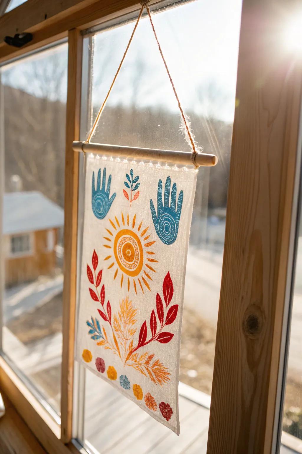 Brighten Dad's Day: A Handprint Sun Catcher that Dances in the Light