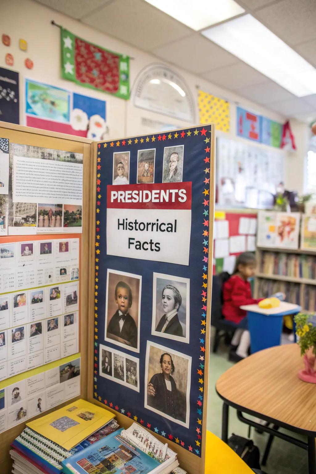 Celebrate Presidents’ Day with a bulletin board full of historical insights.