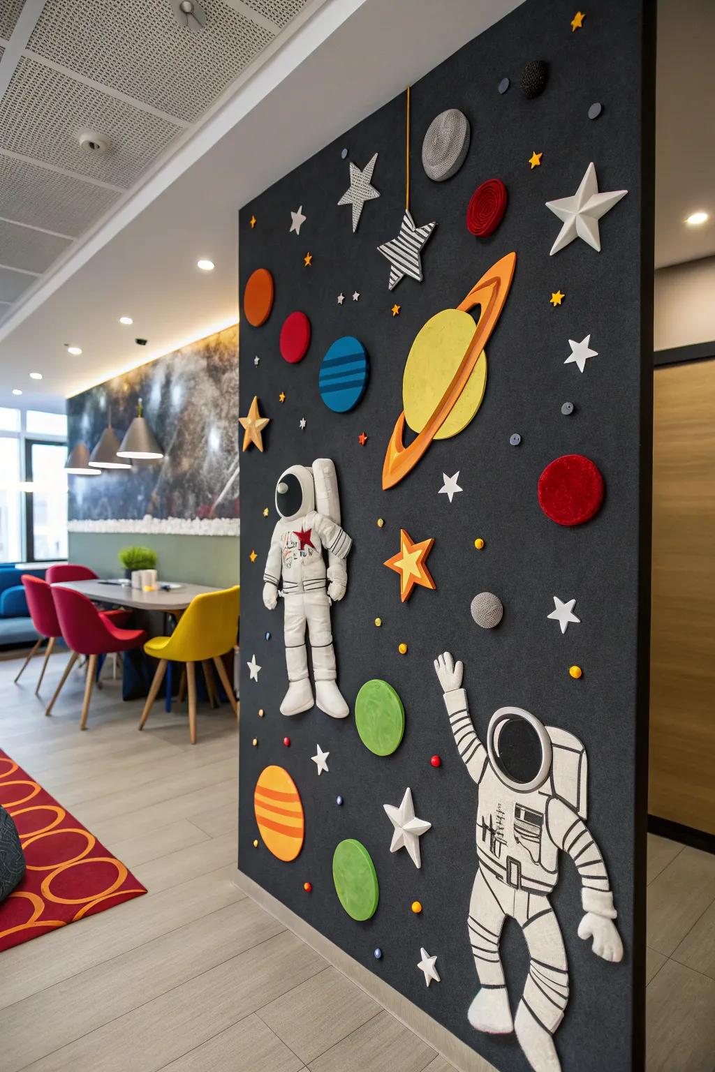 Venture into space with a felt board exploration.