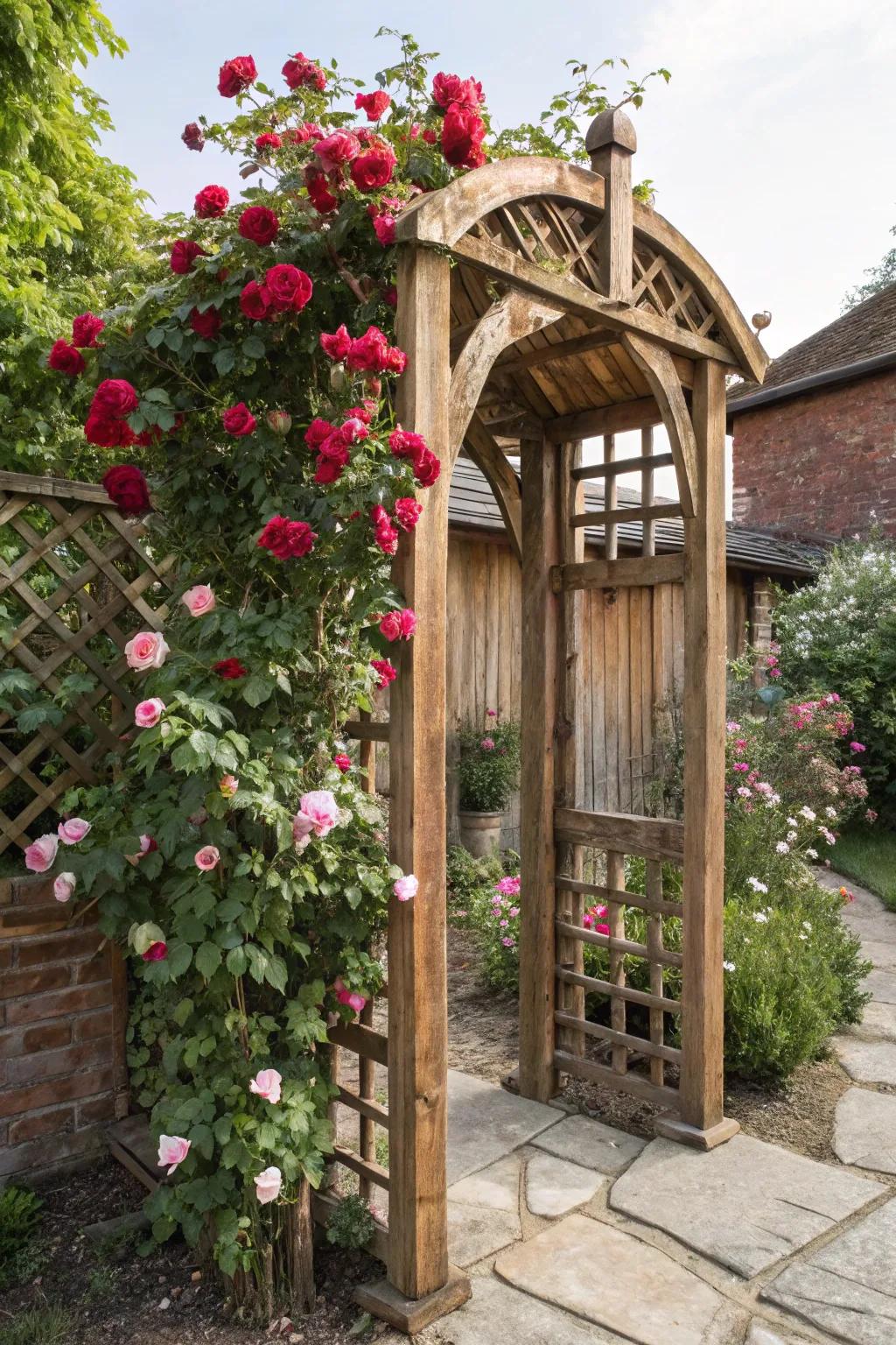 Transform your garden with a handcrafted trellis; where beauty meets functionality.