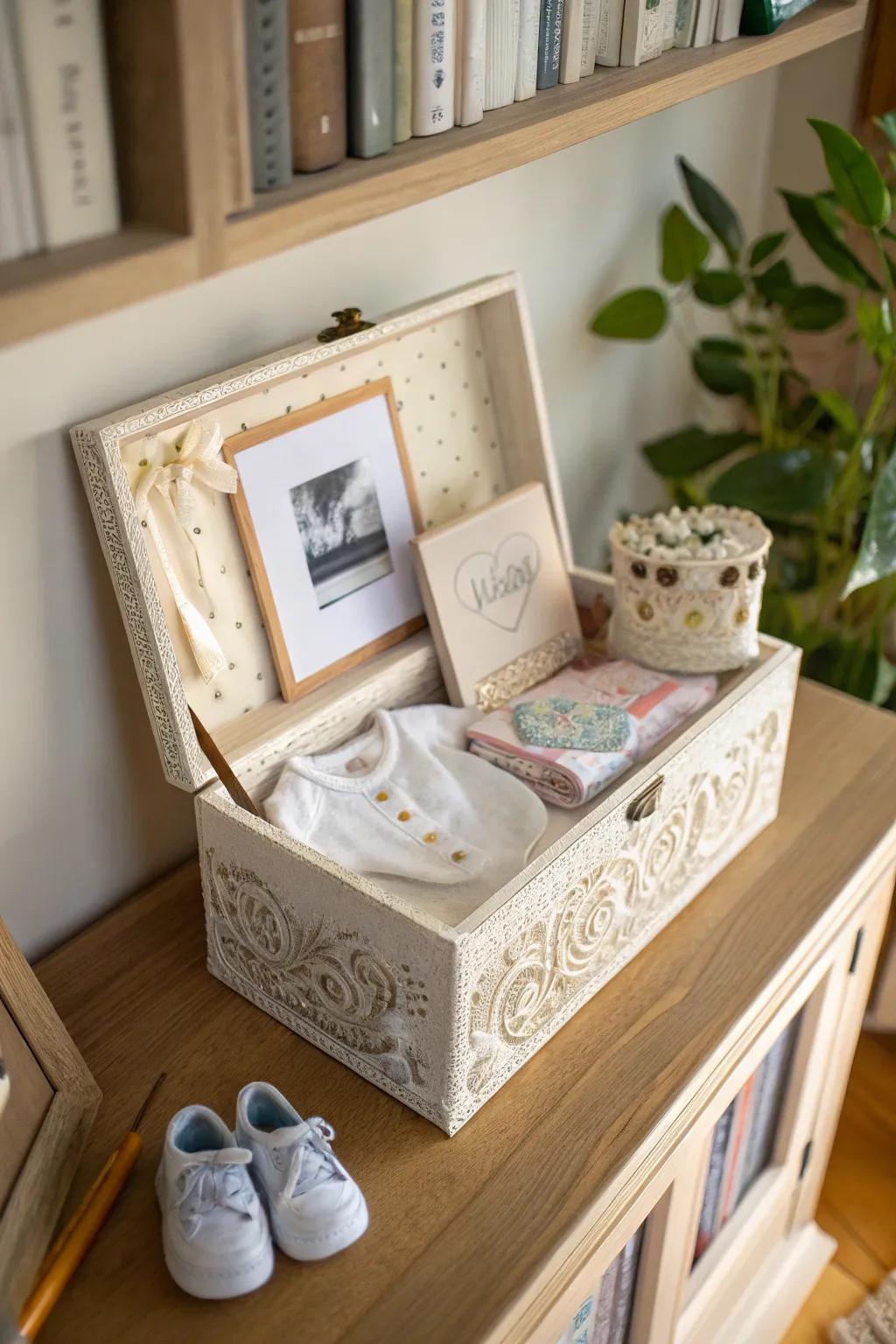 A DIY memory box to keep cherished mementos safe.