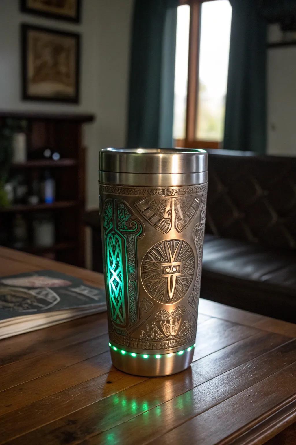 Illuminate your game nights with this stunning glow-in-the-dark tumbler, where craftsmanship meets innovation.