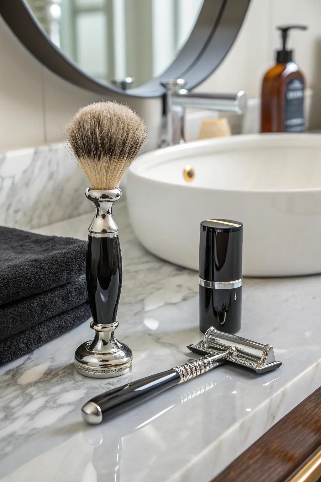 Enhance his grooming routine with a luxury shaving kit.