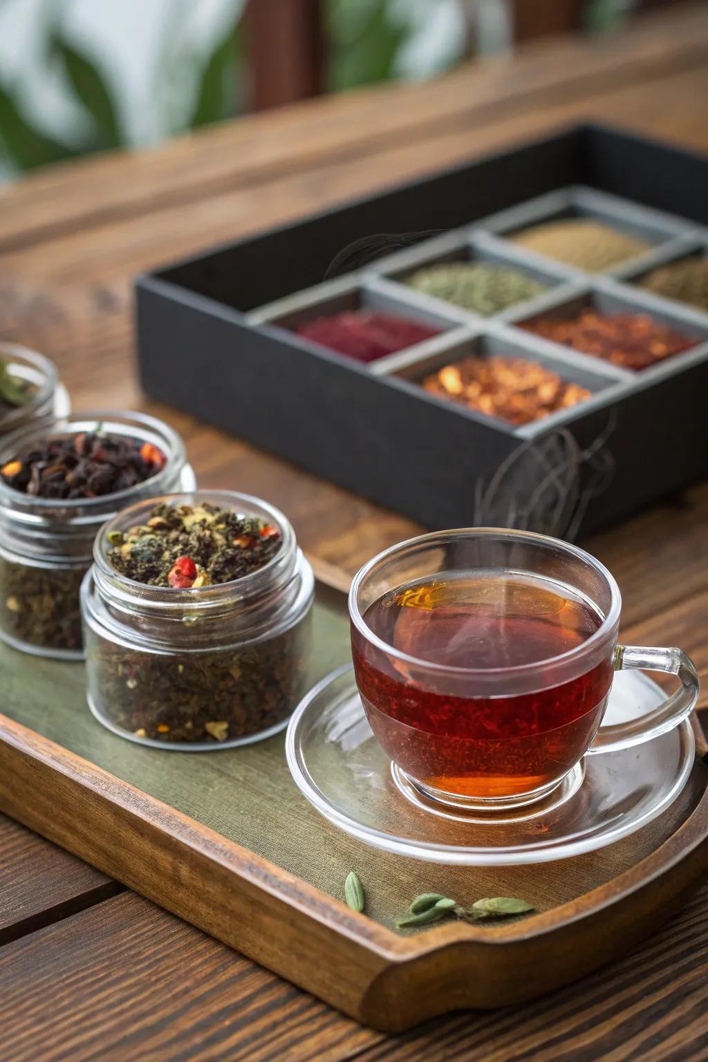 A delightful tea sampler set perfect for a relaxing tea break.