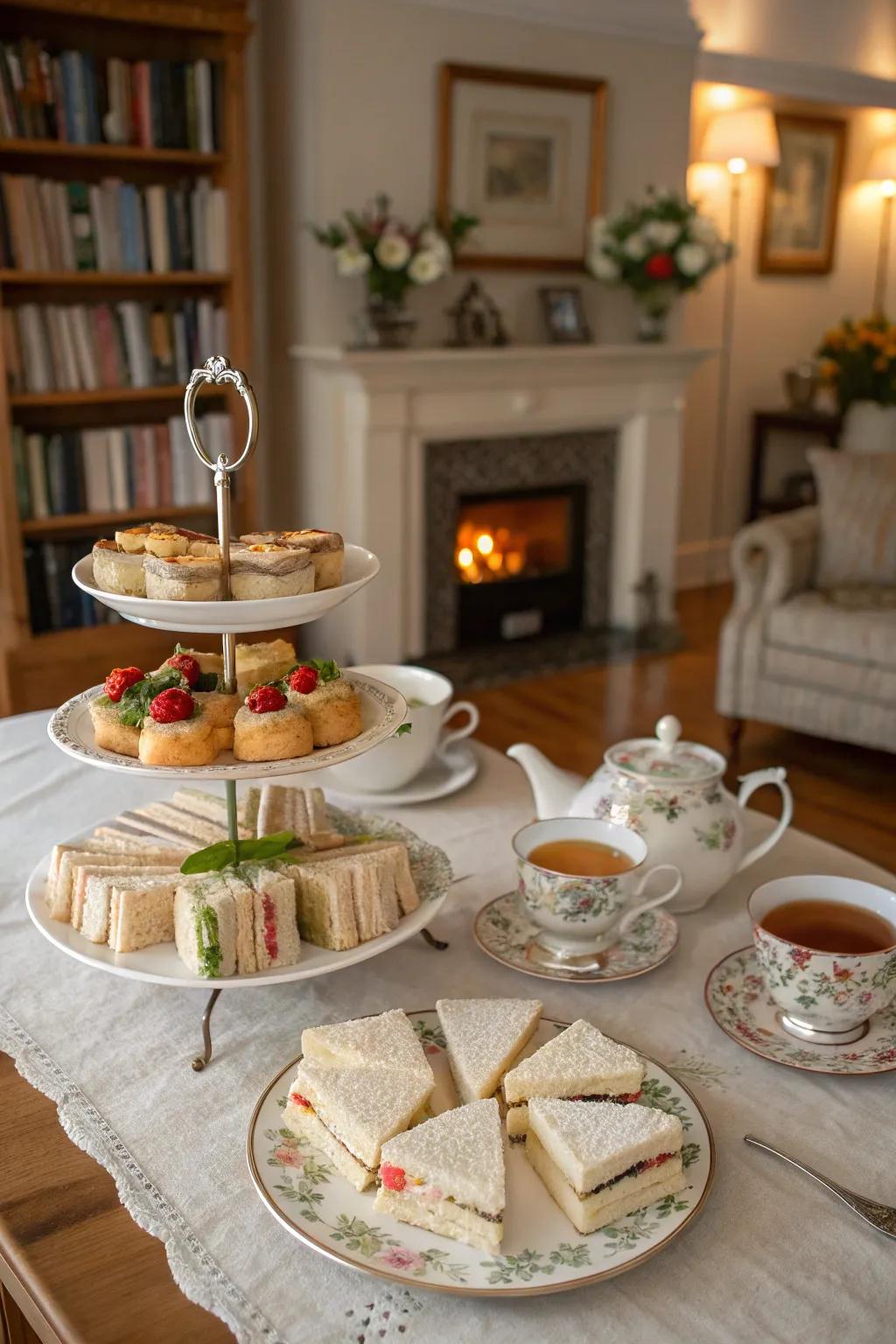 A delightful tea party setup perfect for a girl's birthday.