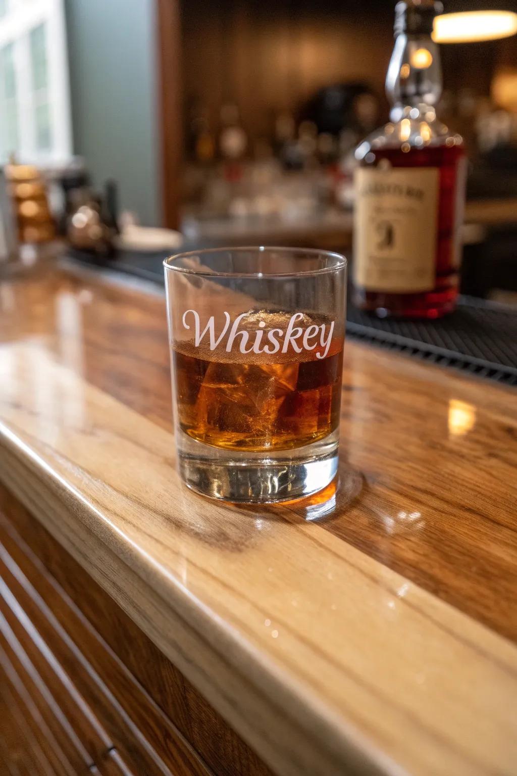 A personalized whiskey glass for the connoisseur godfather.