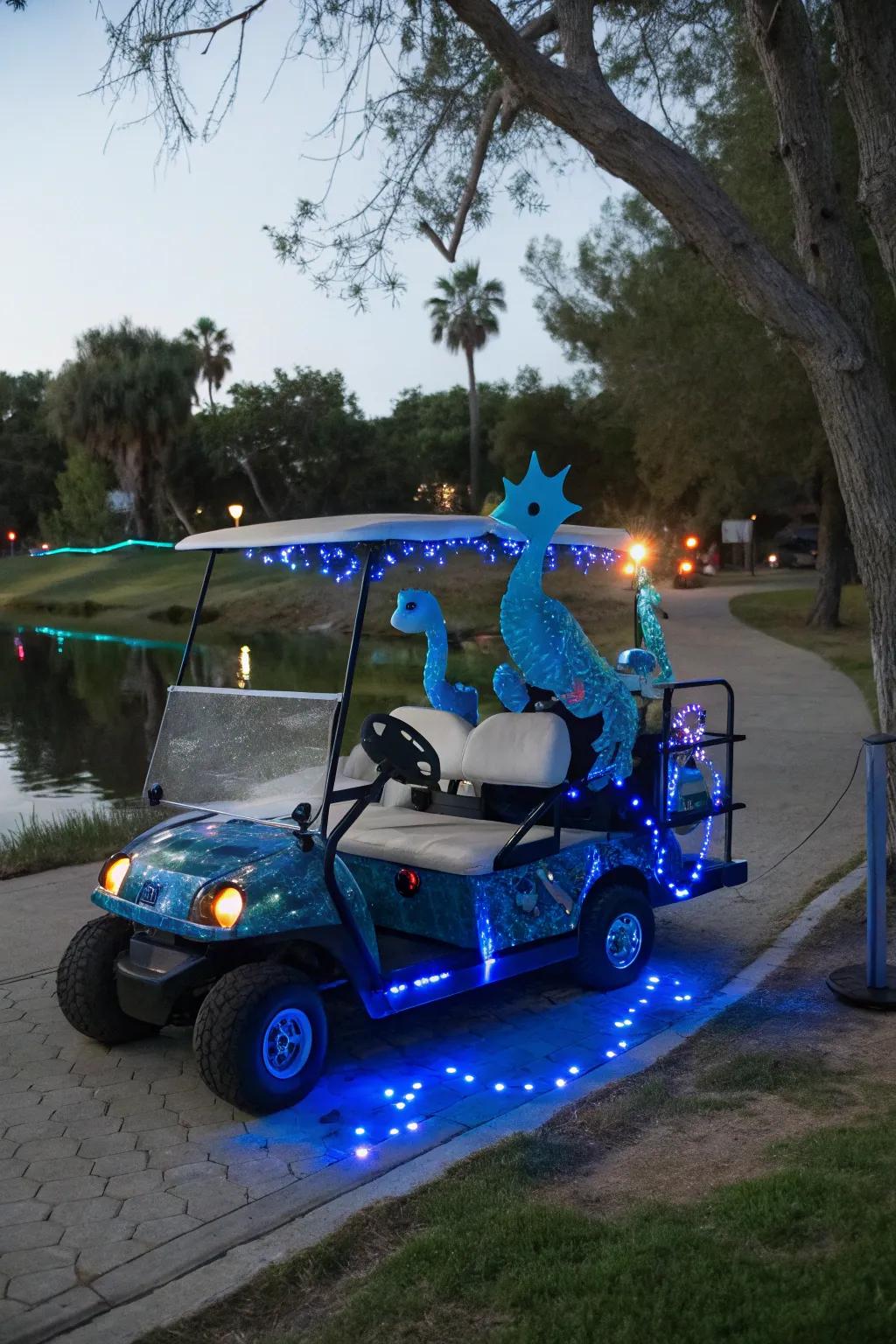 Embark on an underwater adventure with your golf cart this Halloween.