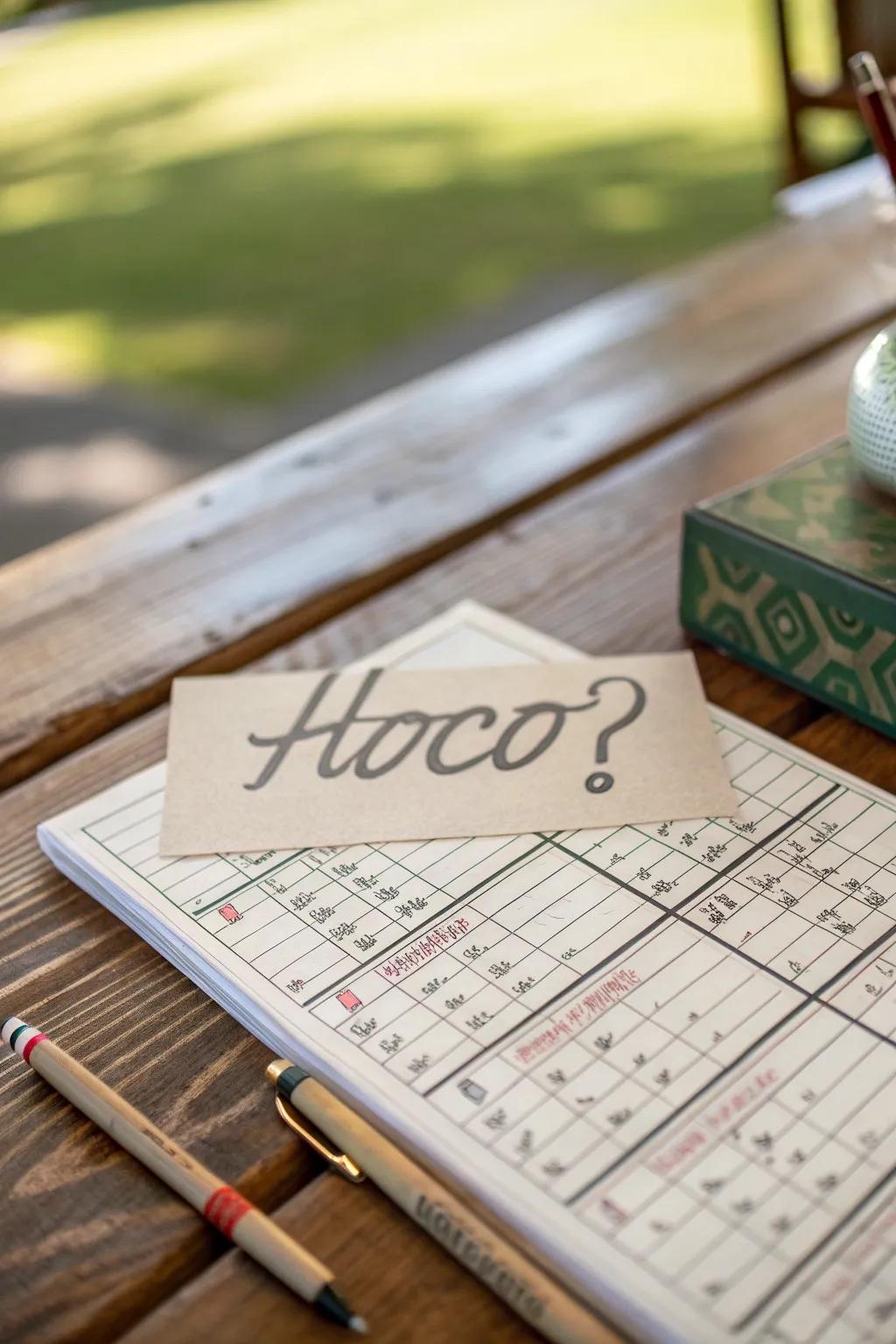 Craftsmanship meets creativity in this unique 'Scorecard Surprise' idea.