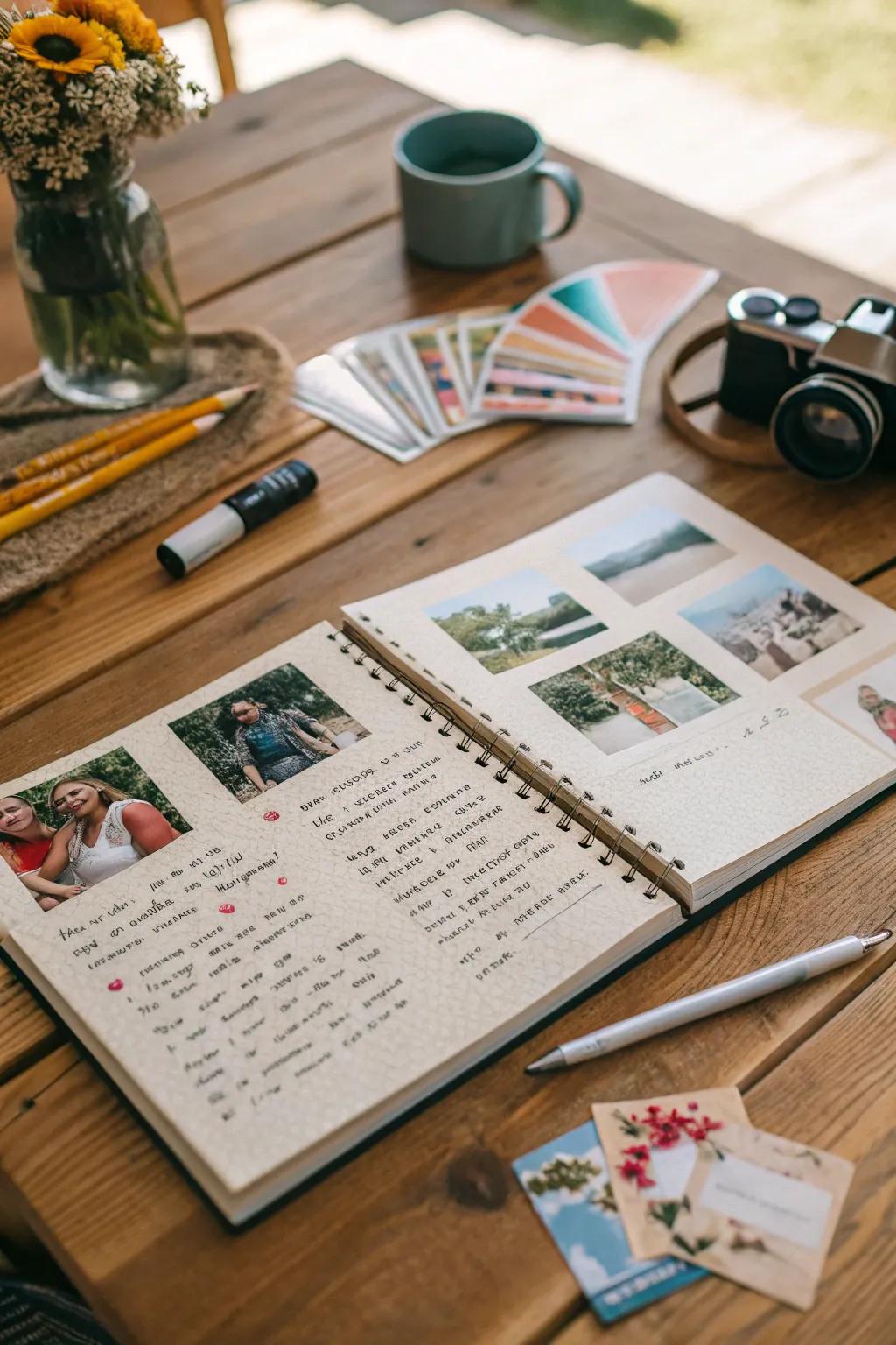 A scrapbook that beautifully encapsulates your graduate's high school years.