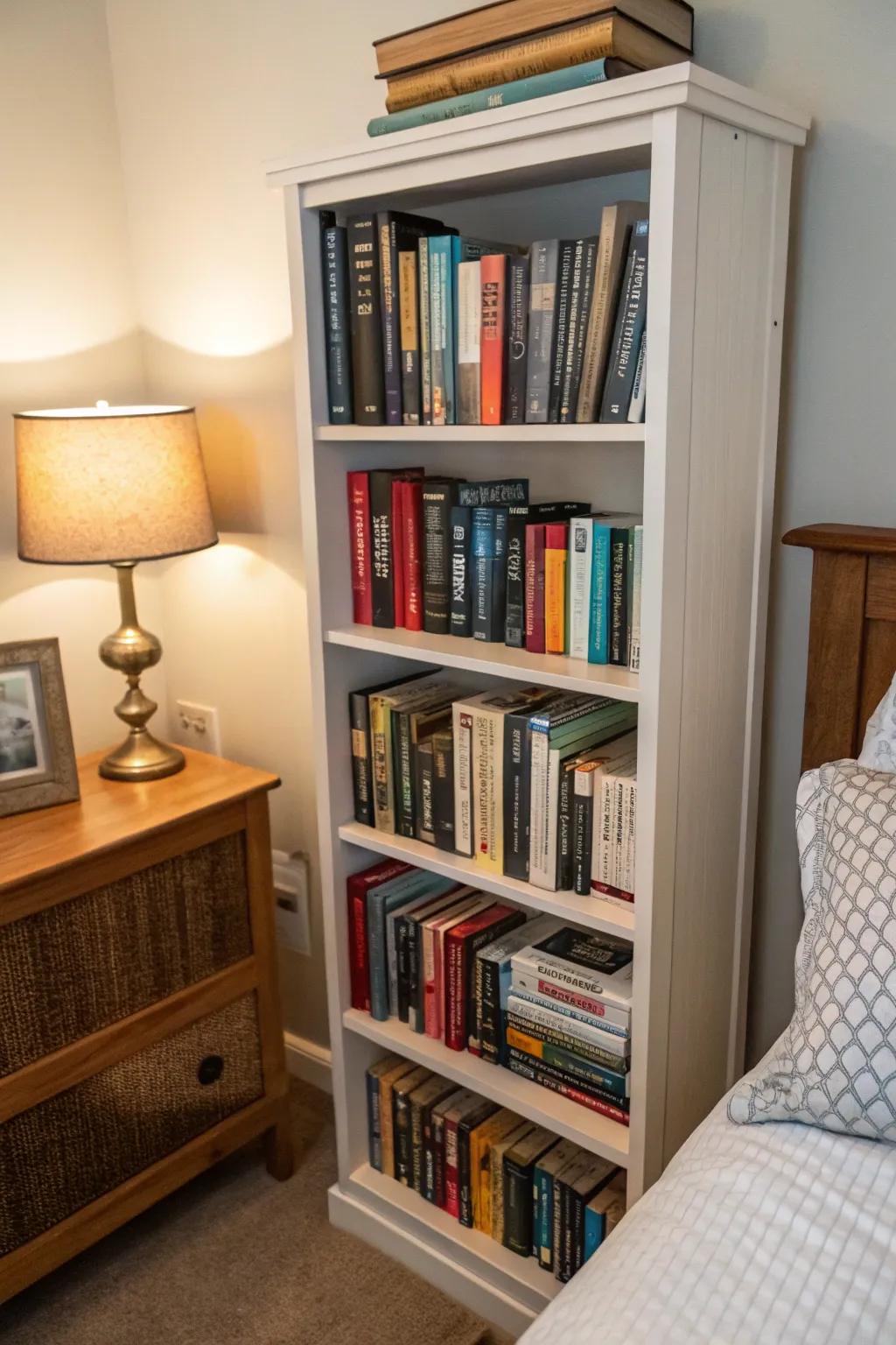 A selection of books invites guests to relax and enjoy.