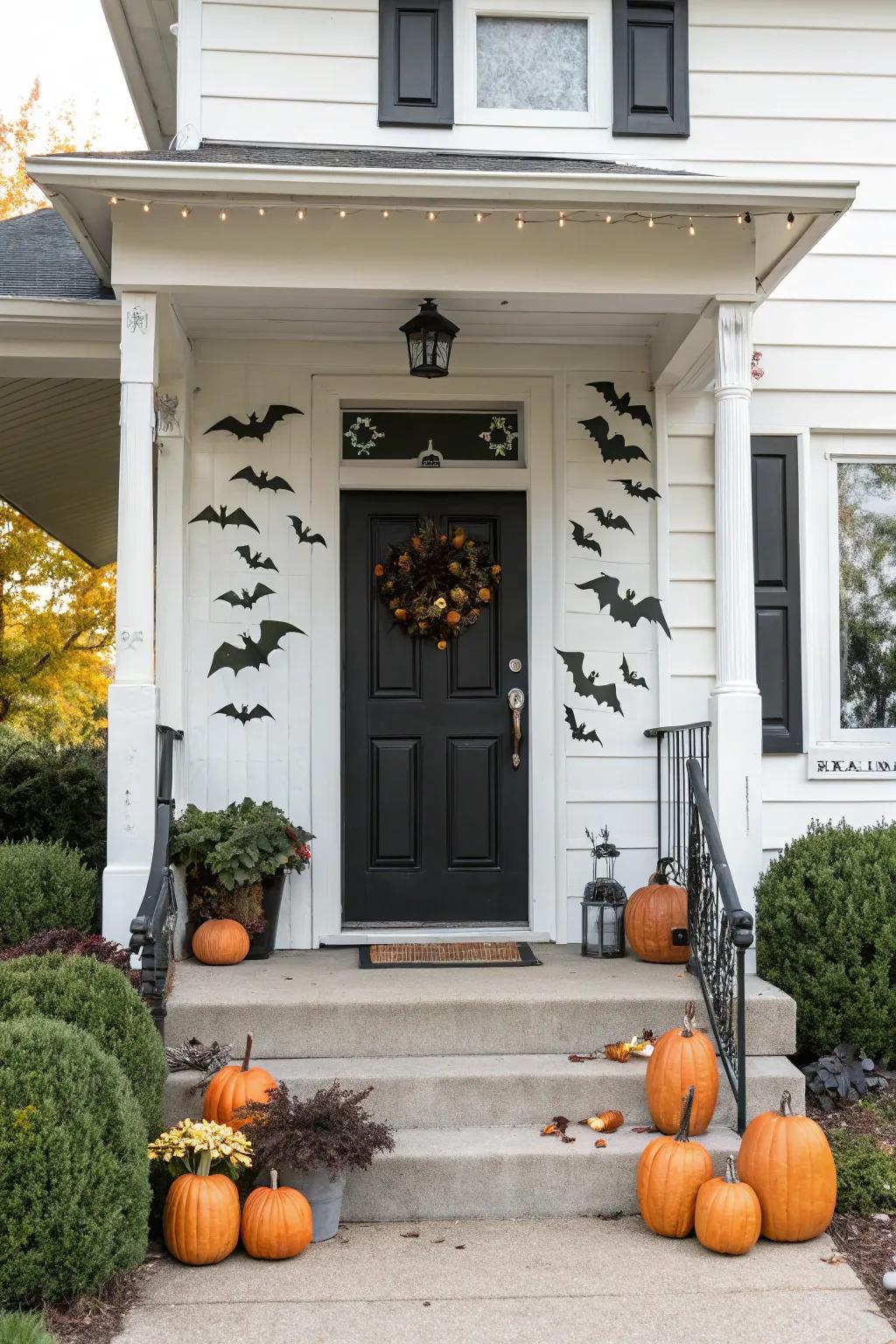 A black and white theme offers a chic Halloween look.