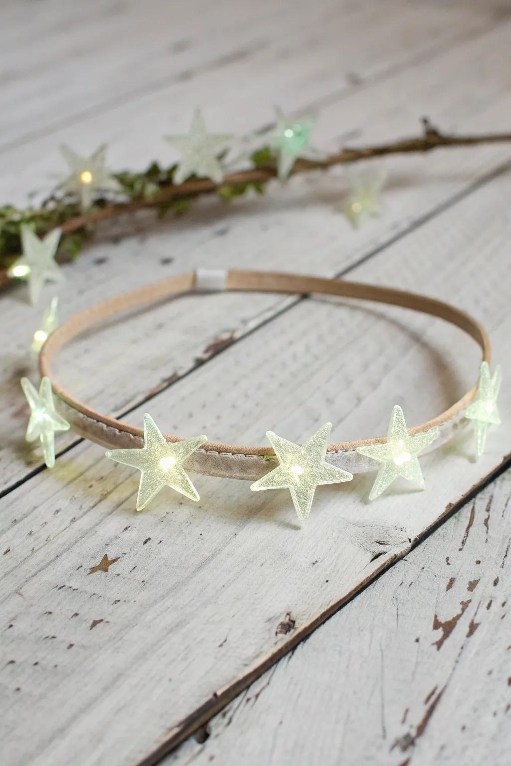 Illuminate your look with a starry night headband, where minimalist design meets celestial charm.