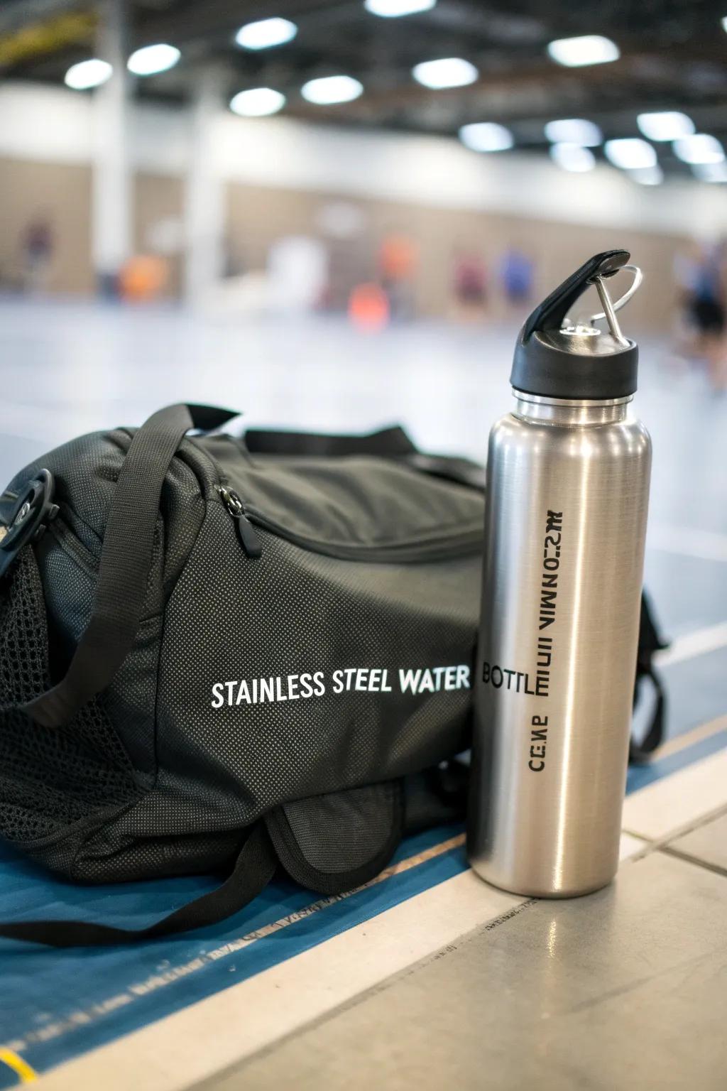 A personalized water bottle to keep them motivated and hydrated.