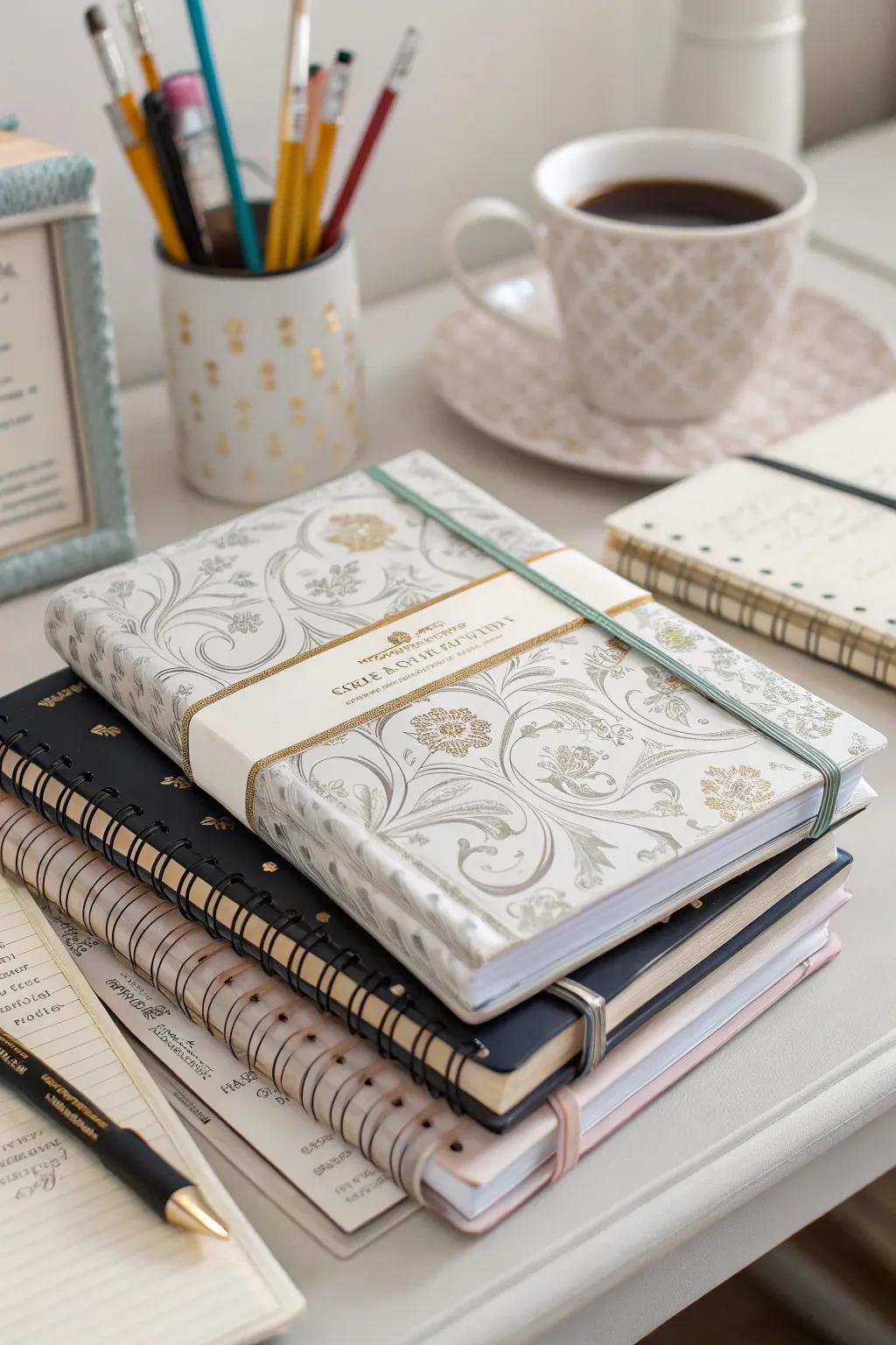 Encourage new beginnings with personalized notebooks.