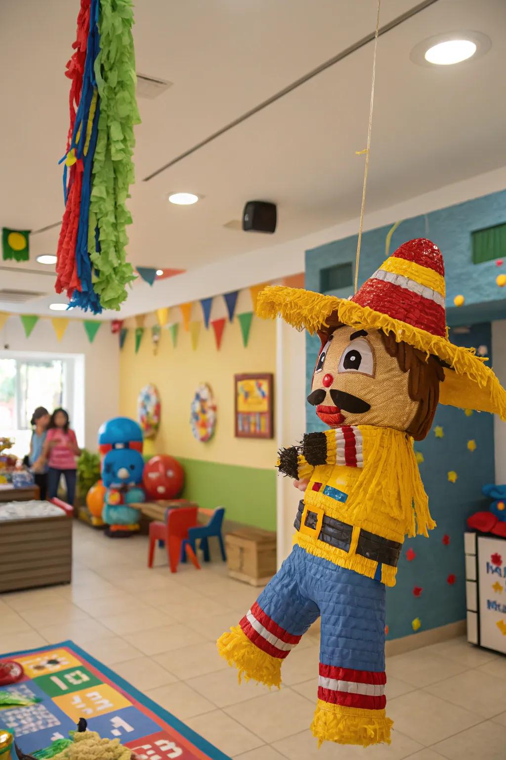 A themed character pinata, bringing beloved figures to life for a child's party.