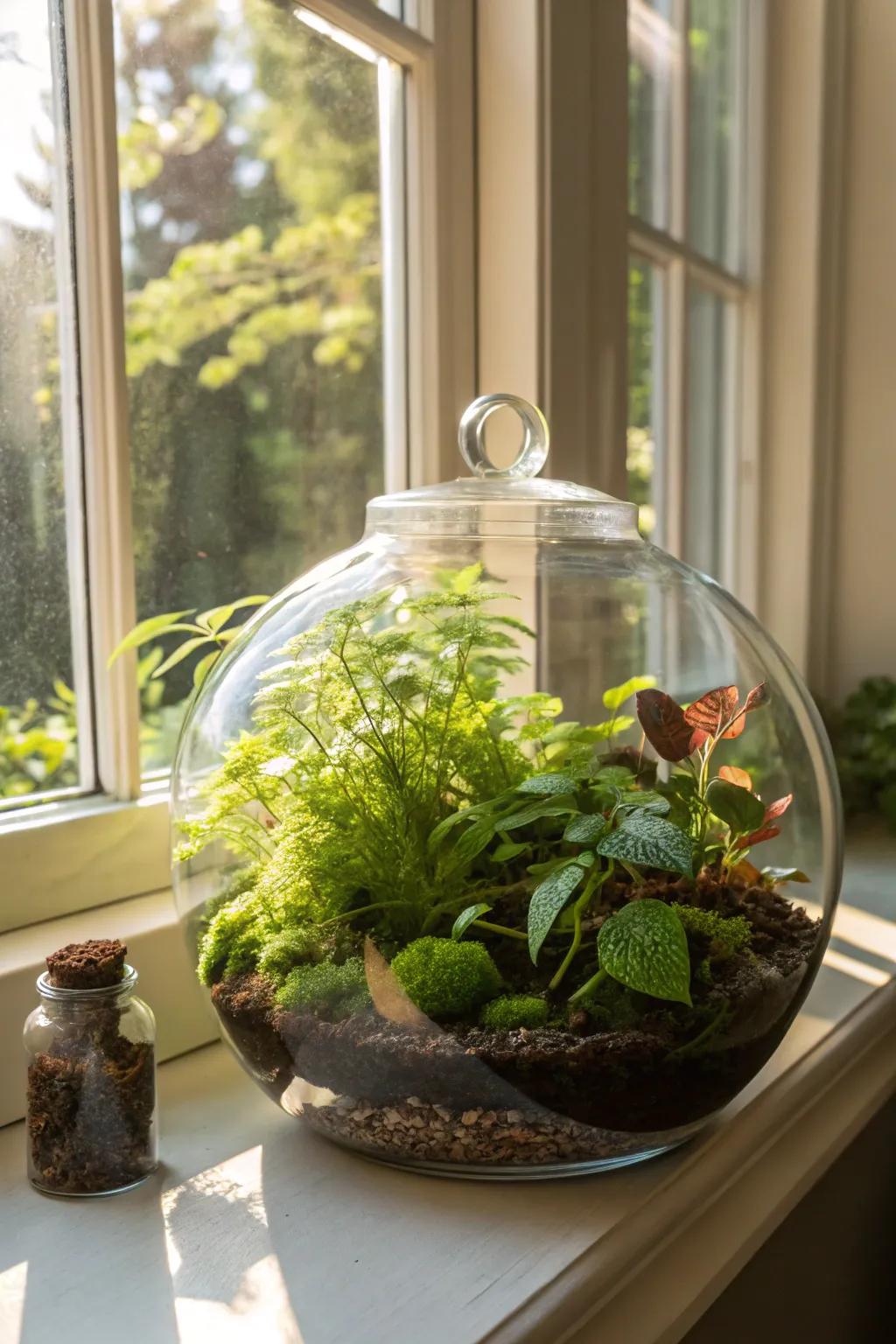 Create a living masterpiece with a plant terrarium kit.