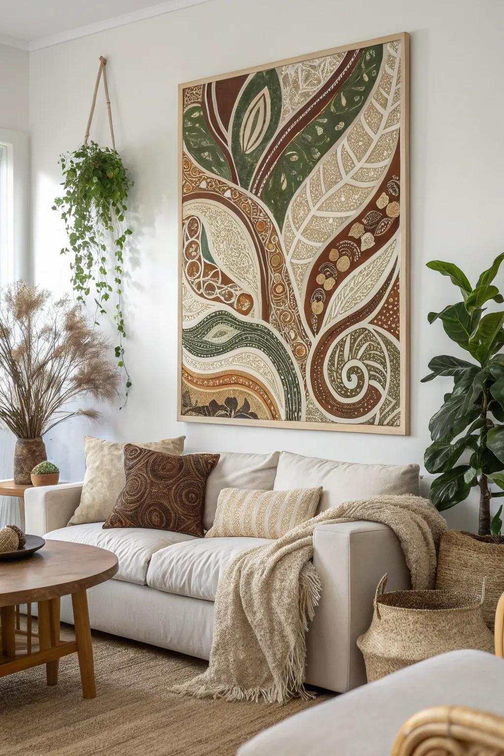 A nature-inspired tangled painting that brings the outdoors in.