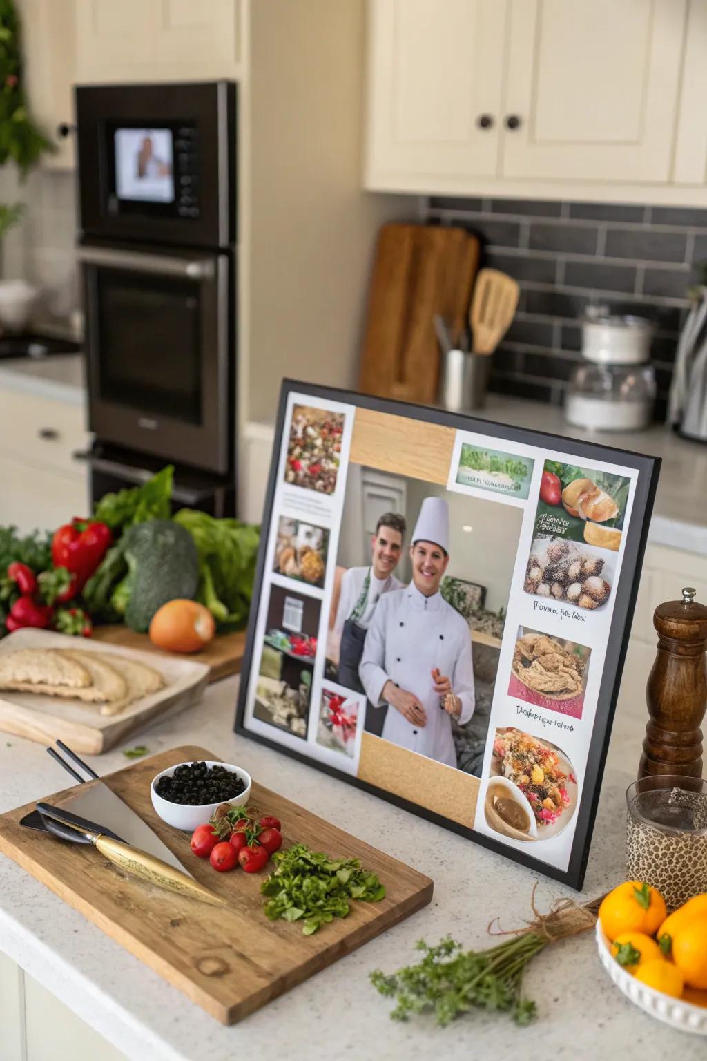 A culinary vision board for aspiring young chefs.