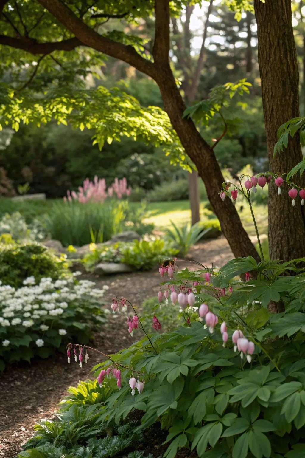 Bleeding Heart adds romantic appeal to shaded gardens.