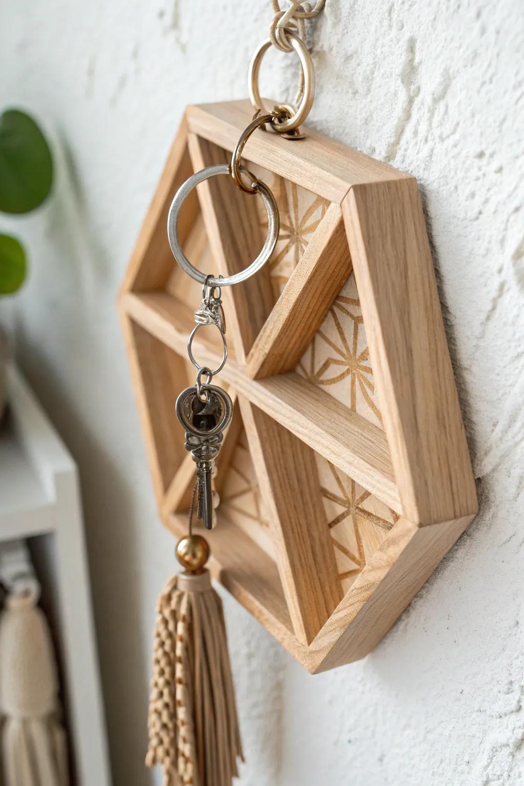 Elevate your entryway with this minimalist, handcrafted keychain holder—where simplicity meets bold style.