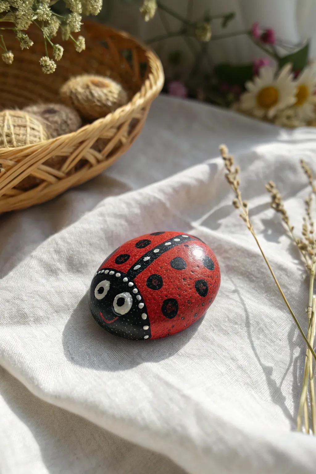 Meet your new whimsical pet ladybug, perfect for adding charm to your space!