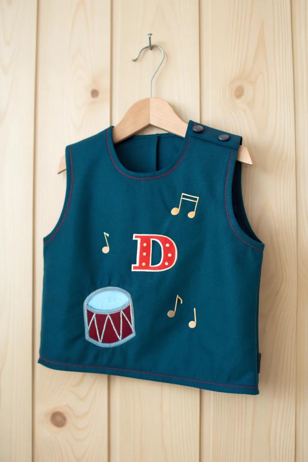 Discover the harmony of learning and style with this music-inspired vest, perfect for little maestros in the making!