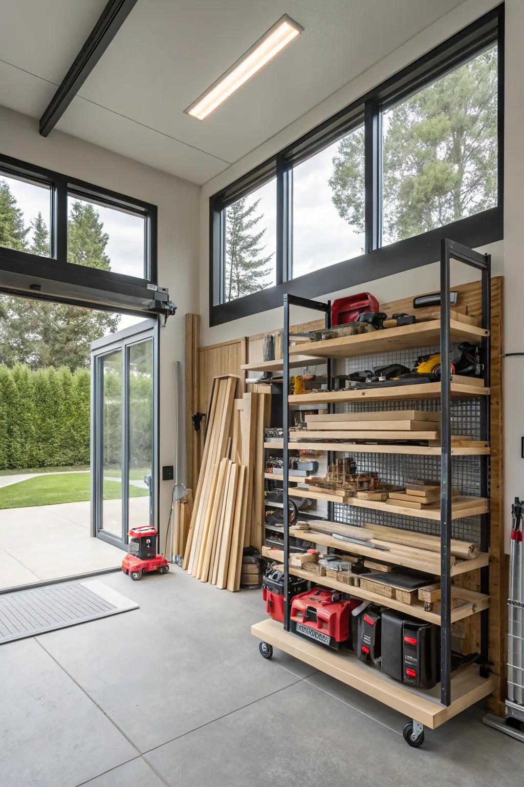 Expandable rack systems offer flexible and adjustable lumber storage.