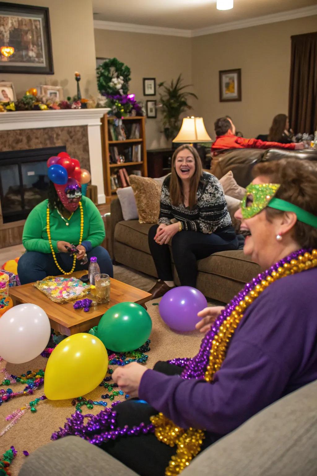 Keep the party lively with engaging Mardi Gras-themed games.