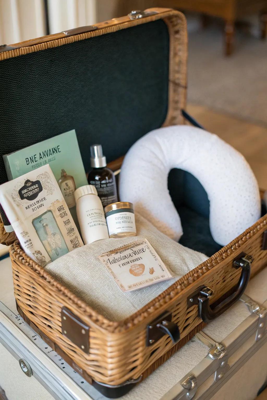 Adventure awaits with this travel essentials basket.