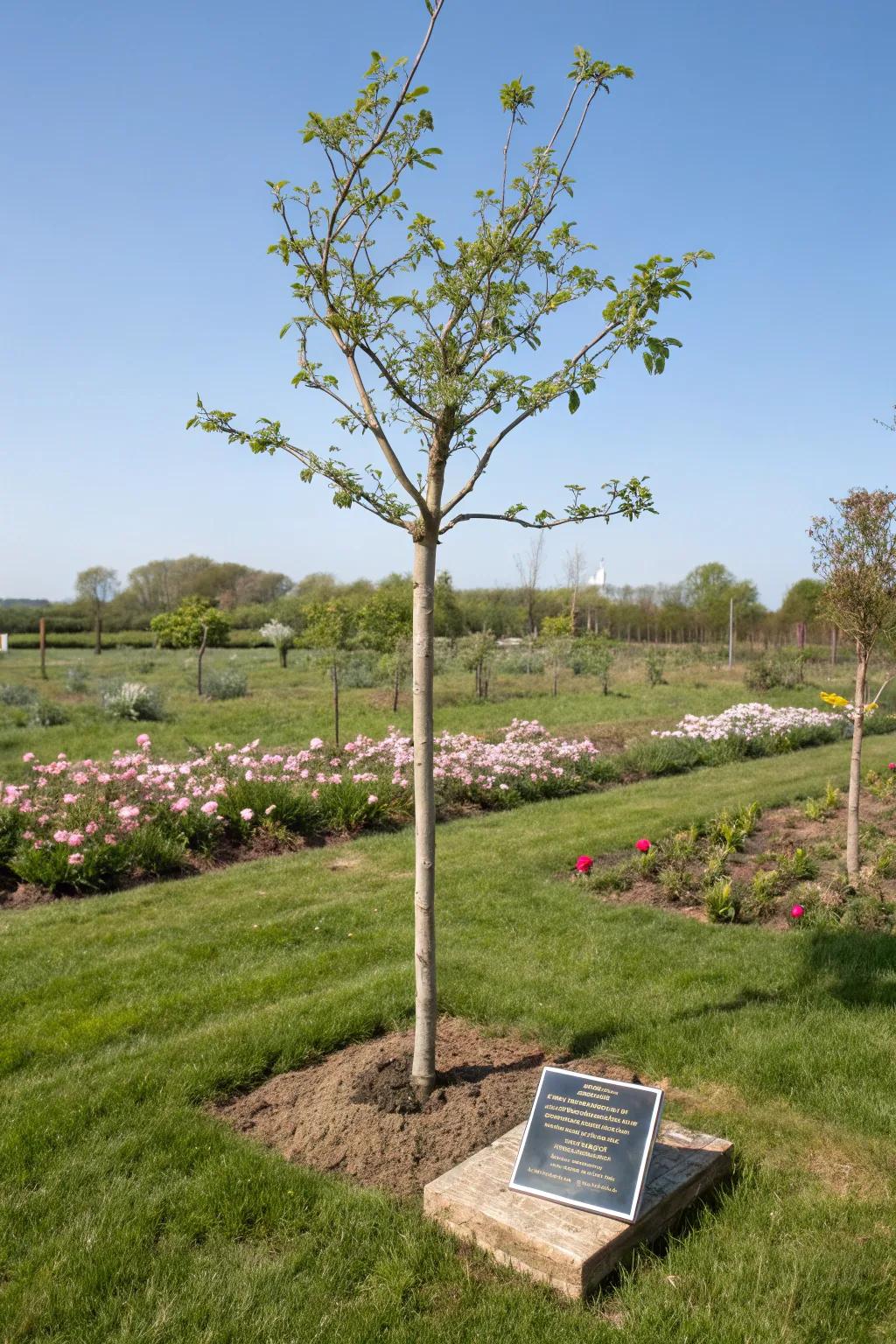 A memorial tree planting as a living tribute to a brother's memory.