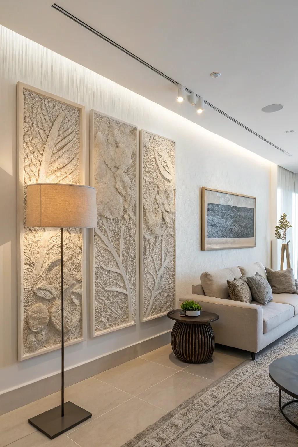 Modeling paste introduces a sculptural element to your wall art.