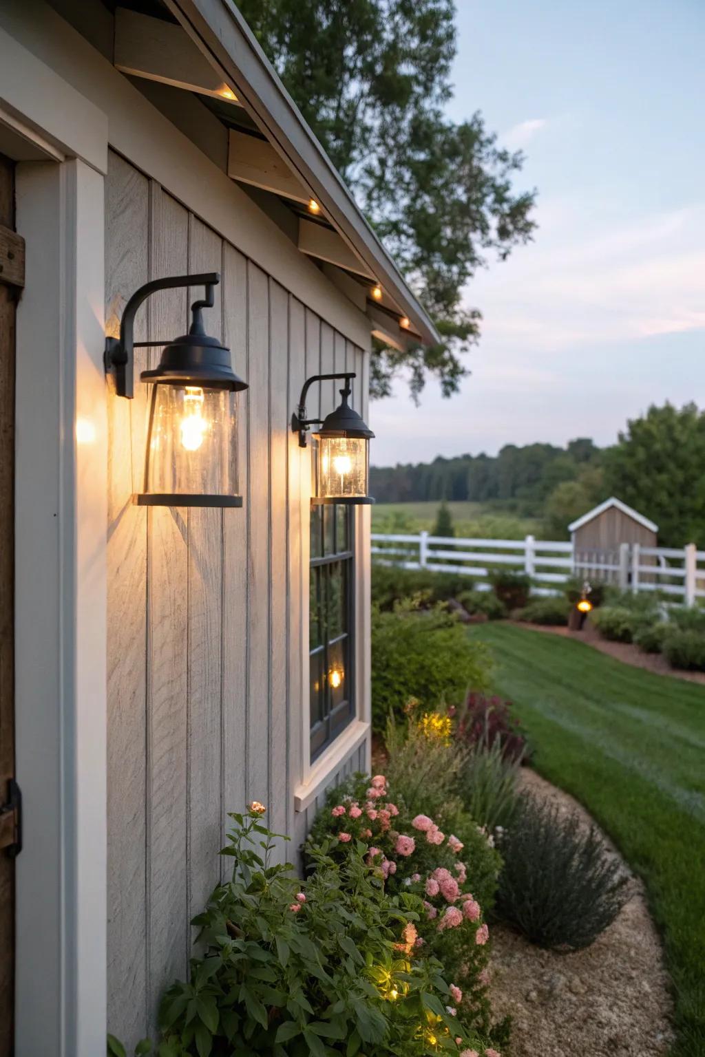 Farmhouse lights blend rustic charm with modern style