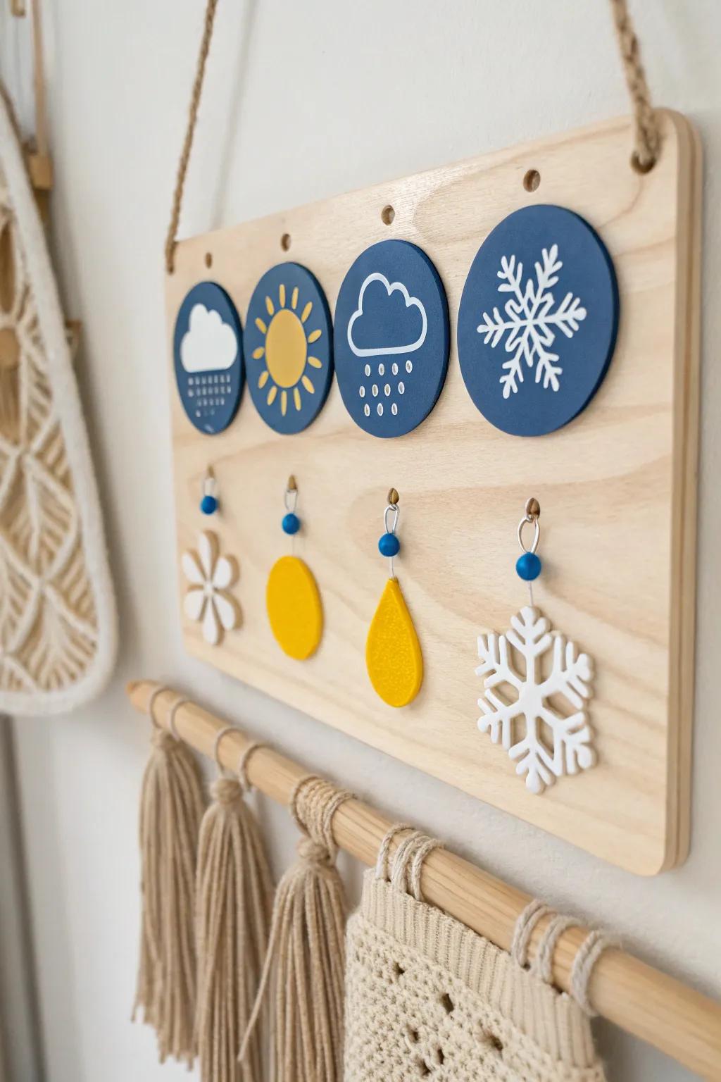 Discover the beauty of weather learning with this charming Montessori weather station!