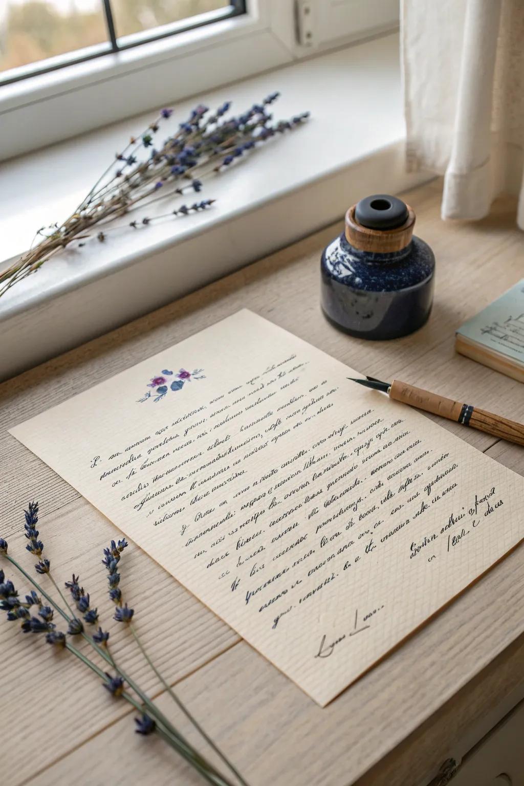 Capture heartfelt moments with a handwritten letter—a cherished keepsake for Mother's Day.