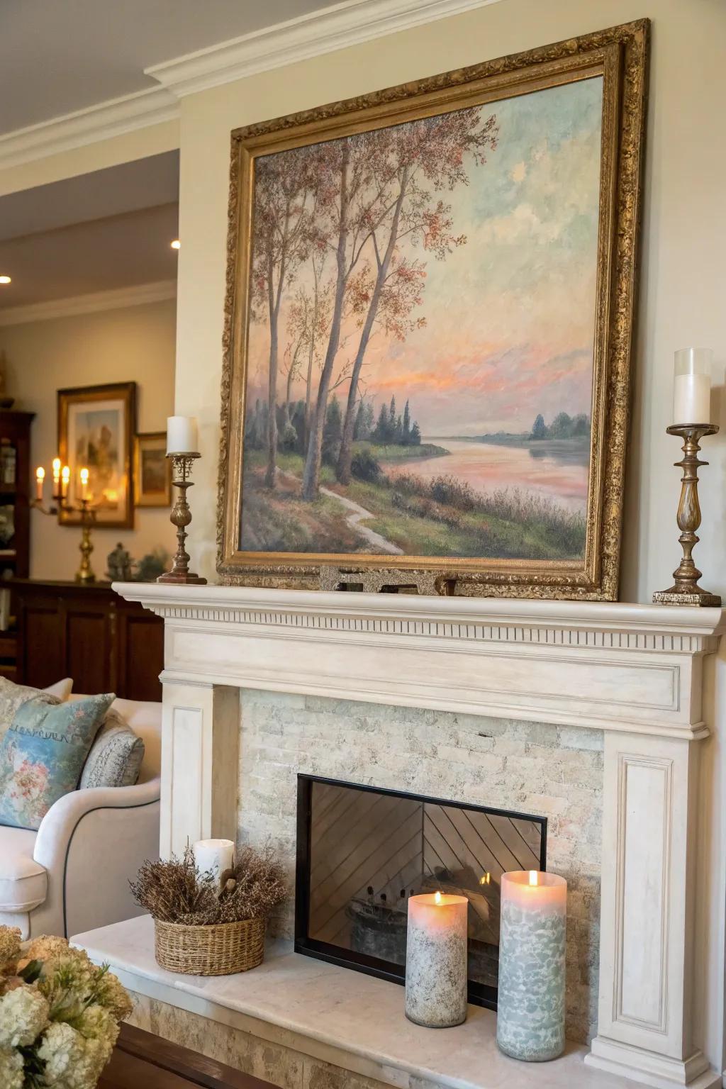 French Impressionist canvases add a touch of artistic elegance to your home.