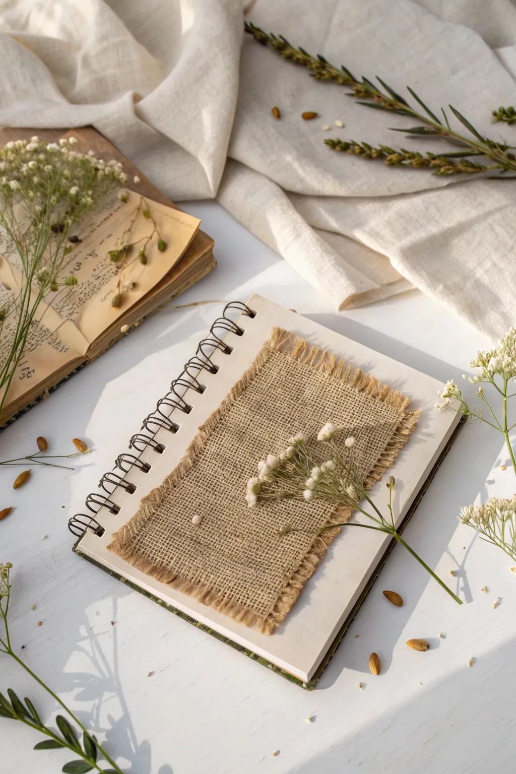 Crafting with Nature: Embrace the beauty of textures in your scrapbook.