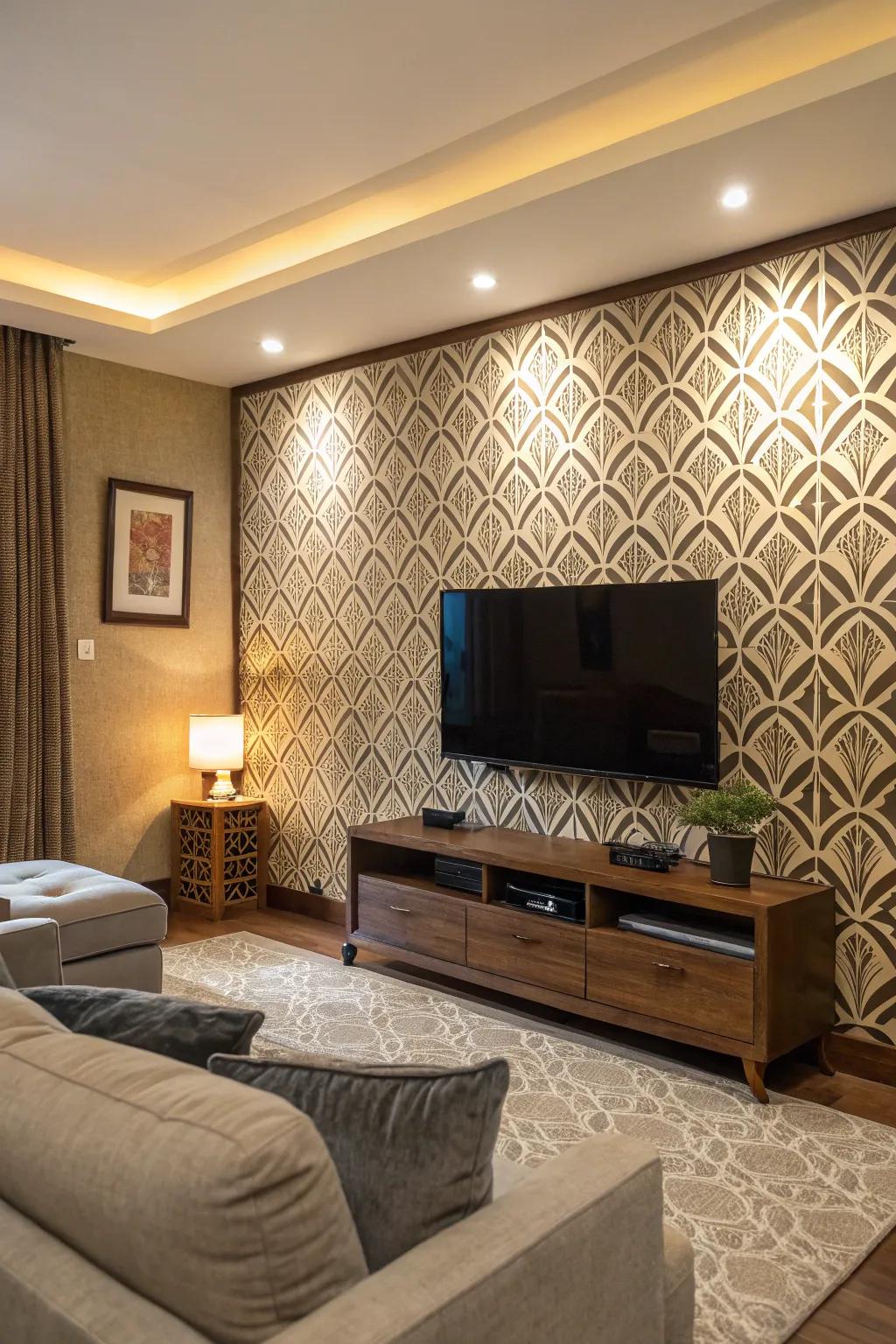 A feature wall can make your TV setup visually striking.