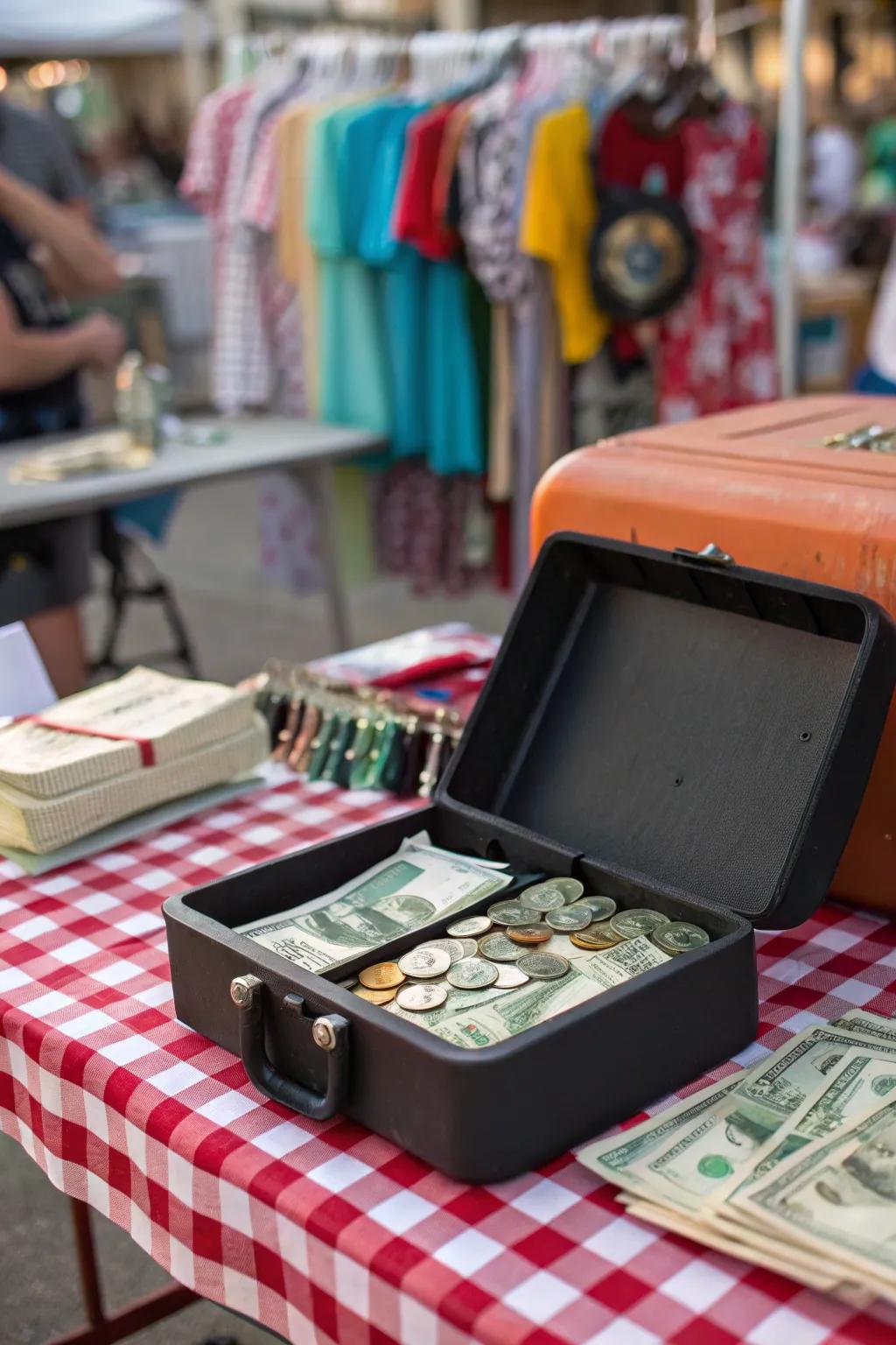 Having a well-stocked cash box ensures smooth transactions.