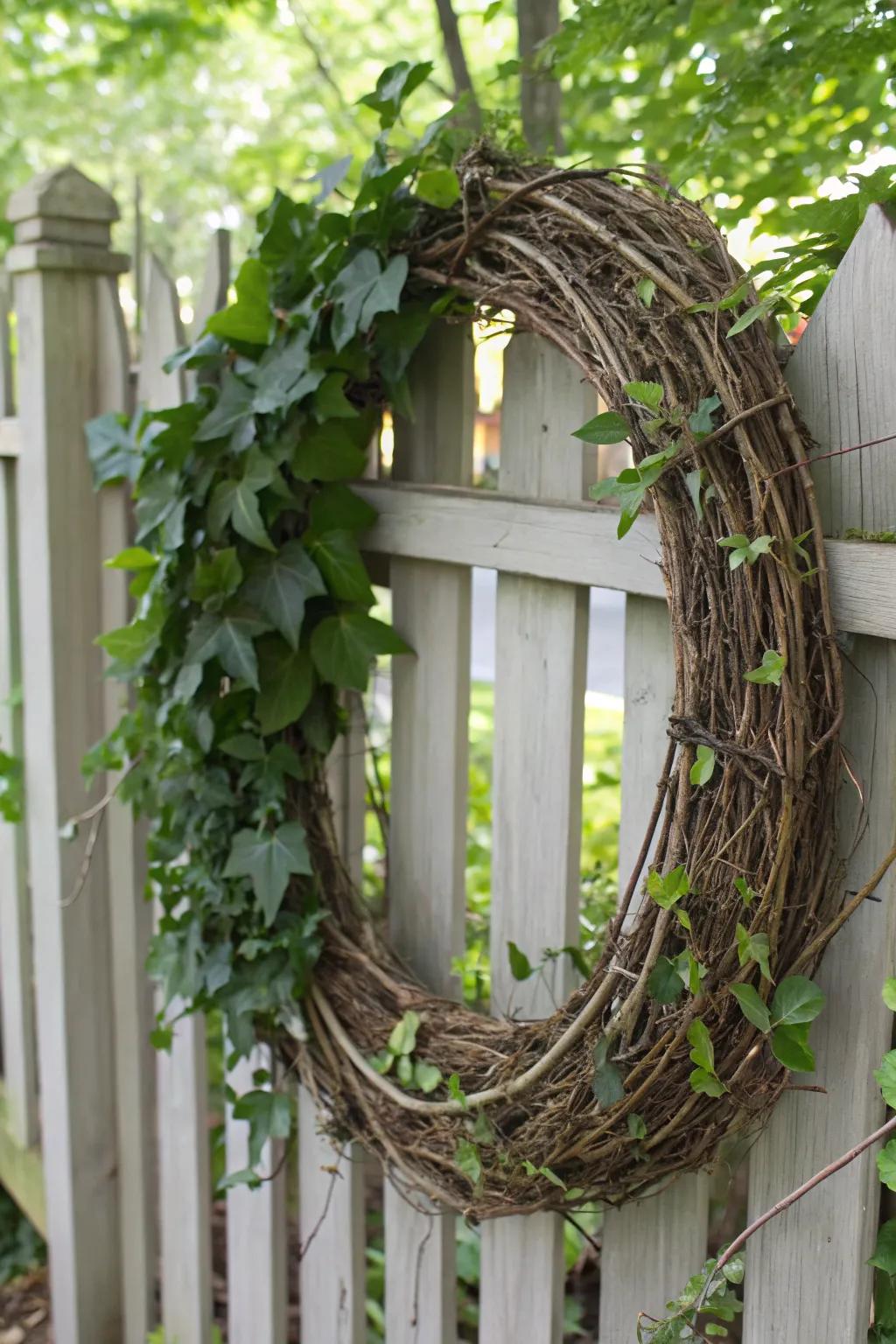 Bring your garden's beauty indoors with a natural wreath.