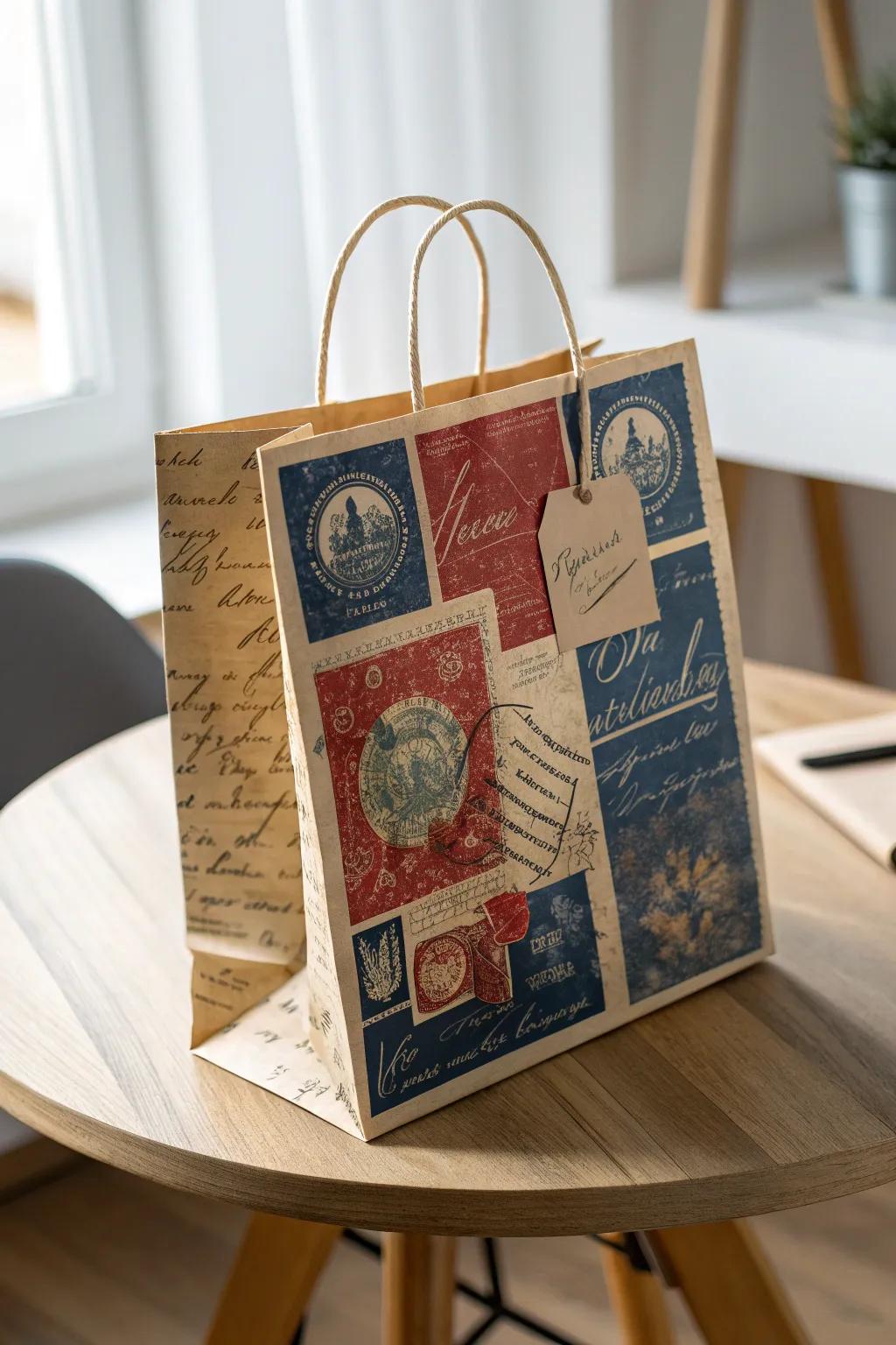 Nostalgia in a Bag: Vintage Postcard Designs for a Timeless Touch