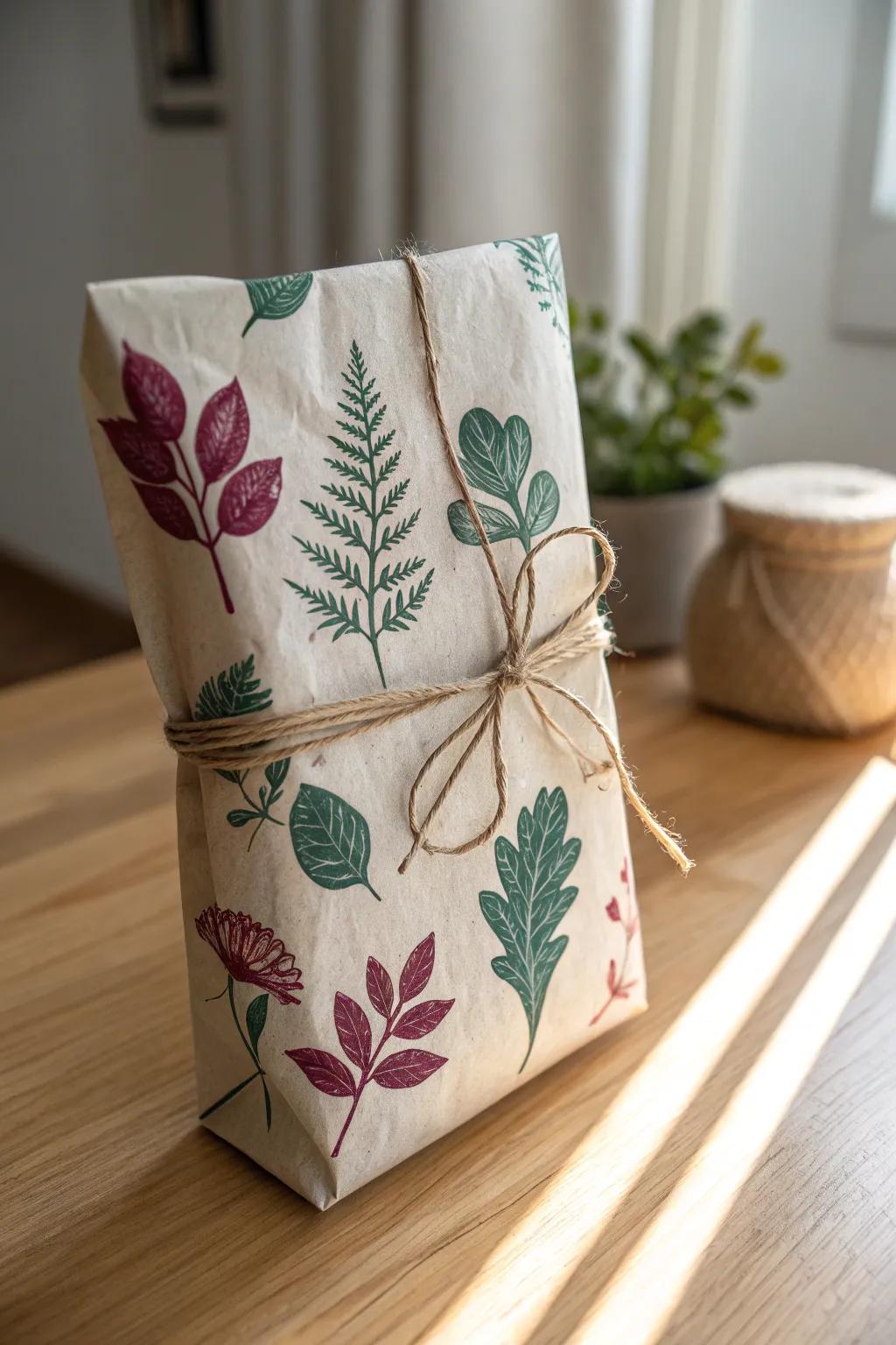 Transform your gift wrapping into a garden-inspired masterpiece with nature's own designs!