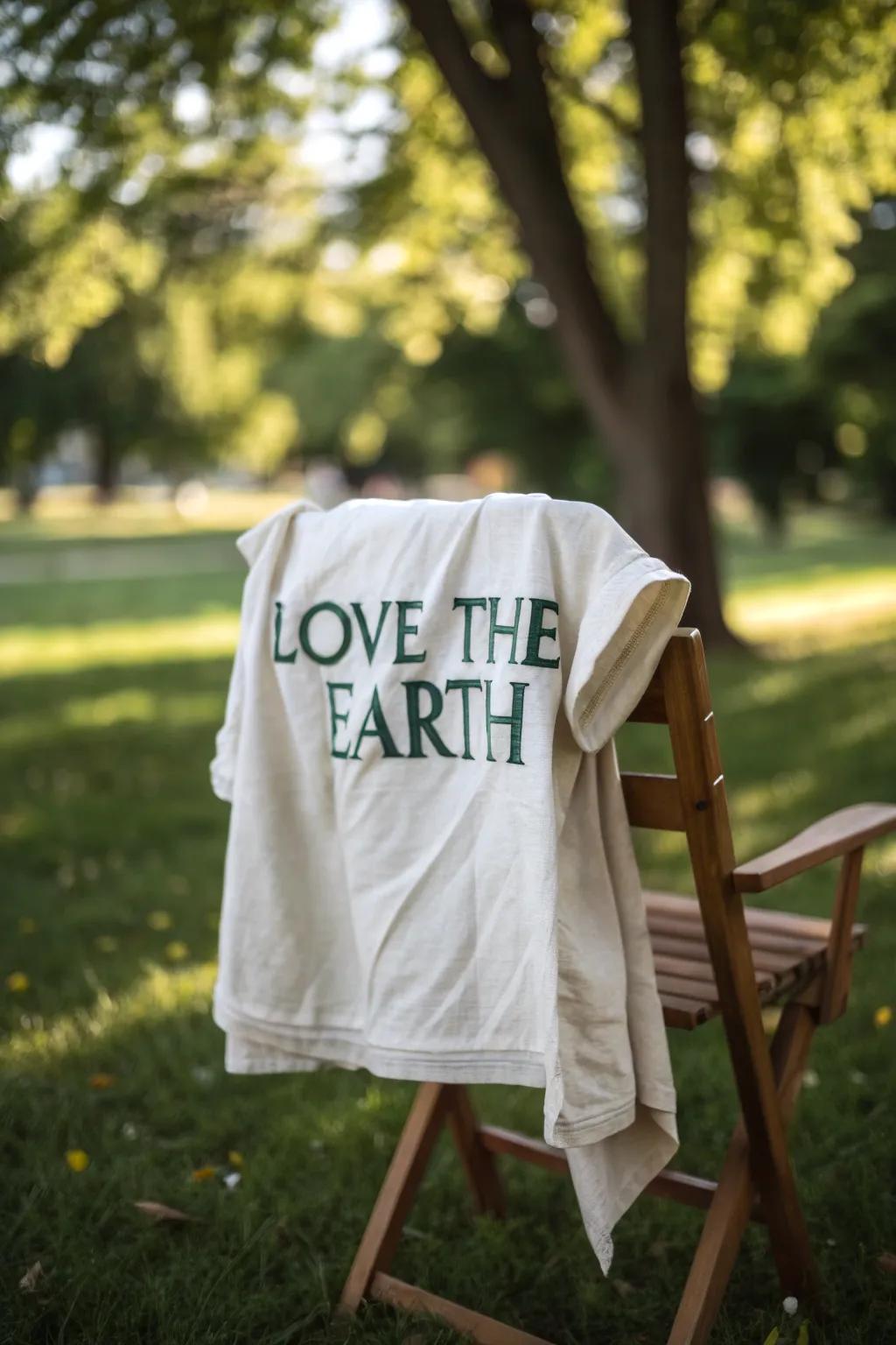 Wear your values with style: Embrace sustainability at your next picnic with a chic, eco-friendly statement shirt!