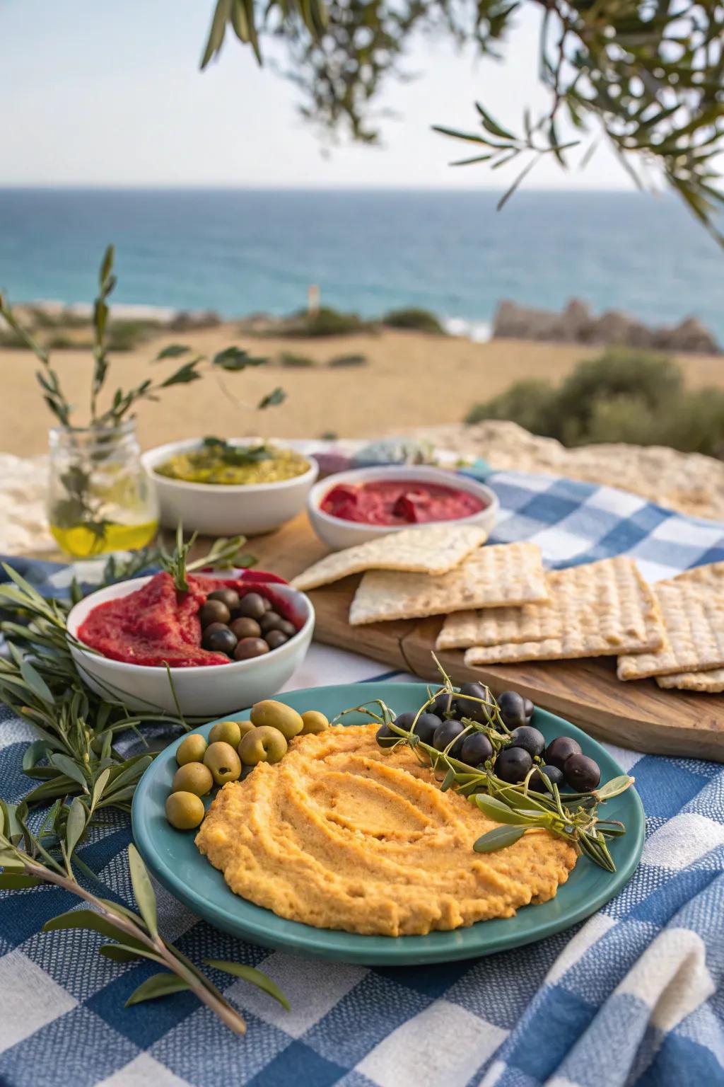 Experience the flavors of the Mediterranean with a themed picnic.