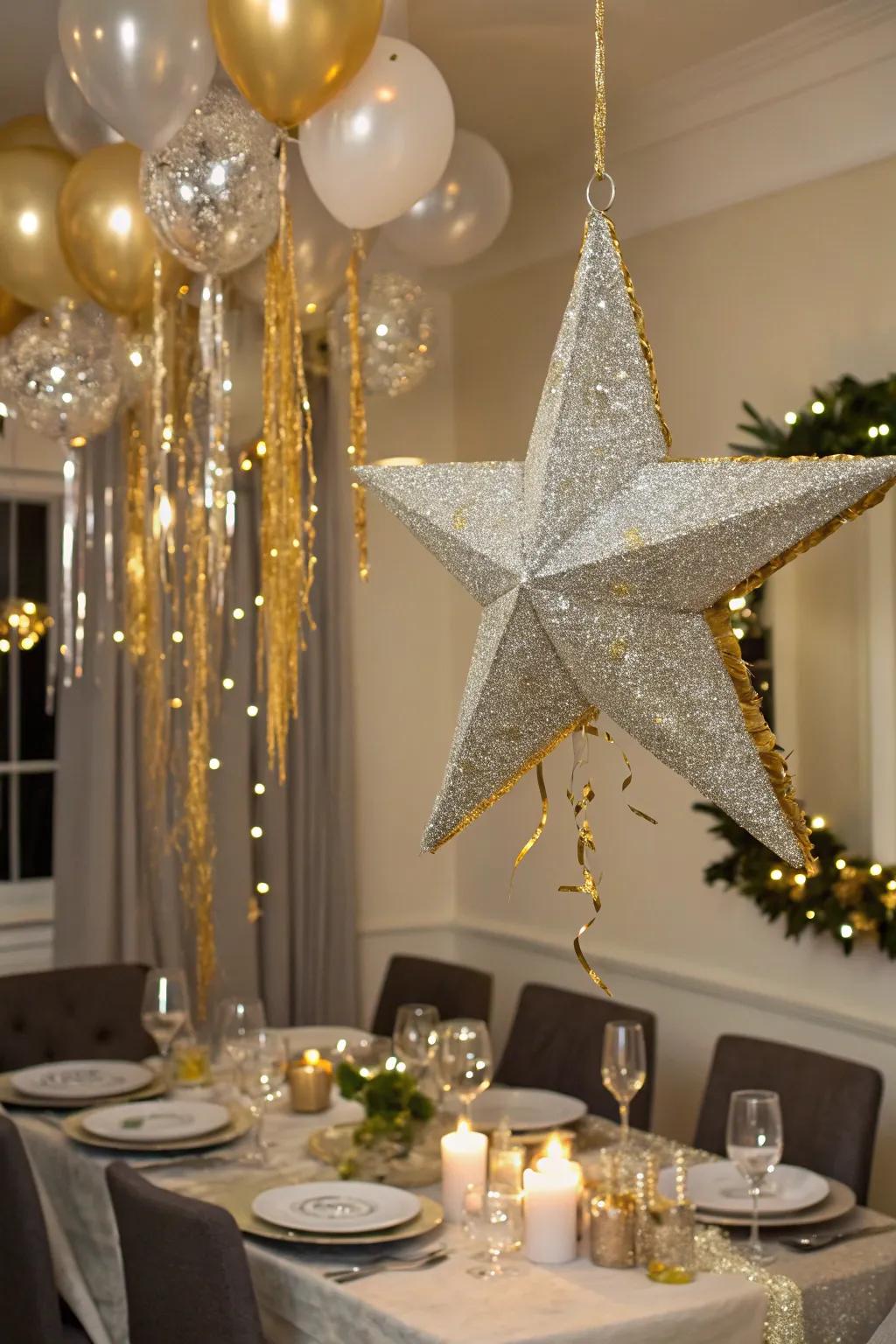 A star piñata adds sparkle to your celebration.