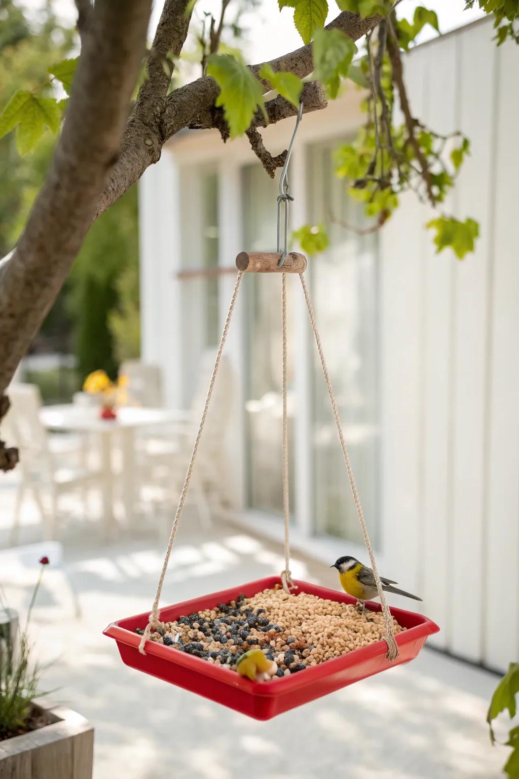 Transform your morning with this chic DIY bird feeder, blending minimalist elegance with natural charm.