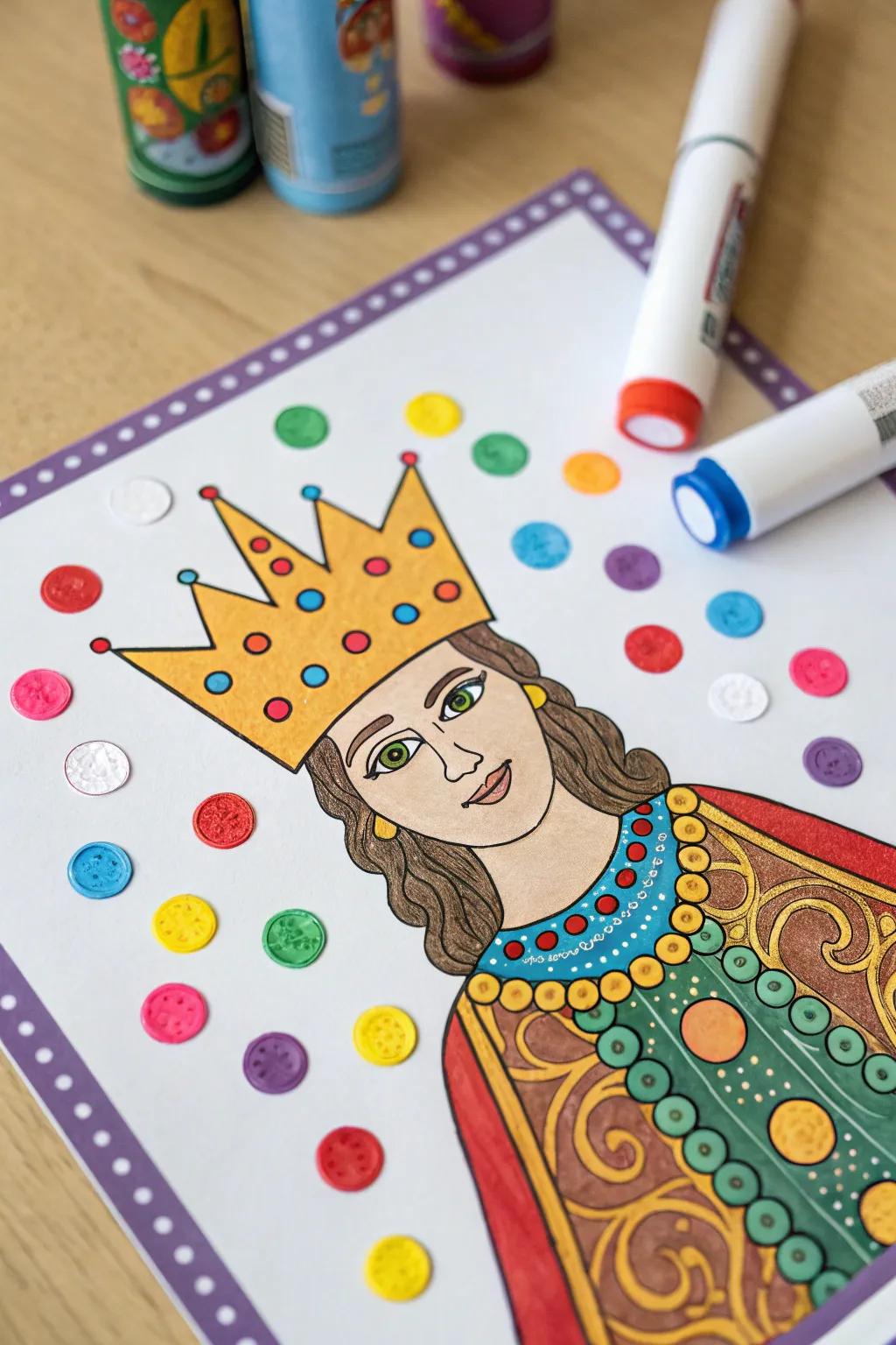 Dot your way to a masterpiece of Queen Esther.