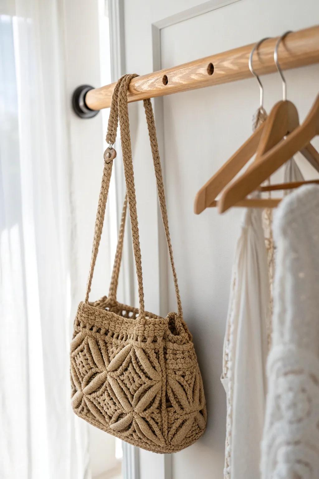 Elevate your closet space with a chic, minimalist touch—perfect for showcasing your unique style.