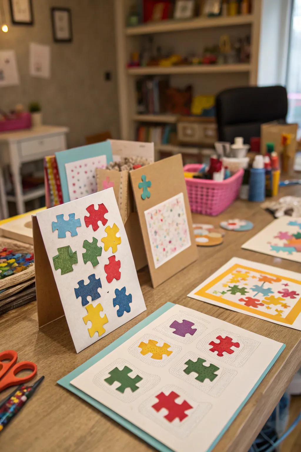 Make your message memorable with puzzle piece cards.